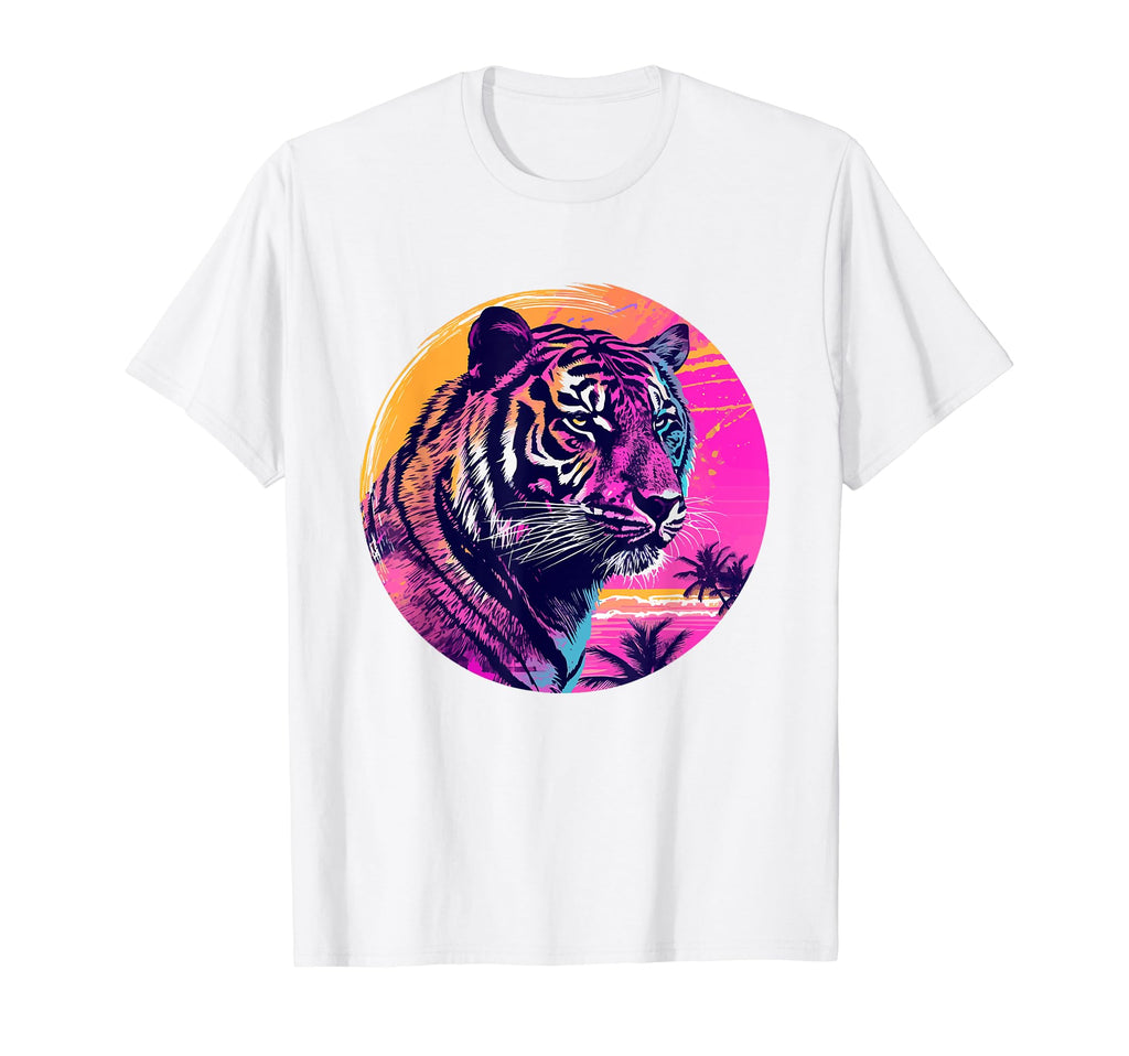 Tiger 80S Synthwave Africa Tiger T-Shirt - Unique Graphic Unisex - T-Shirt, Sweatshirt, Hoodie