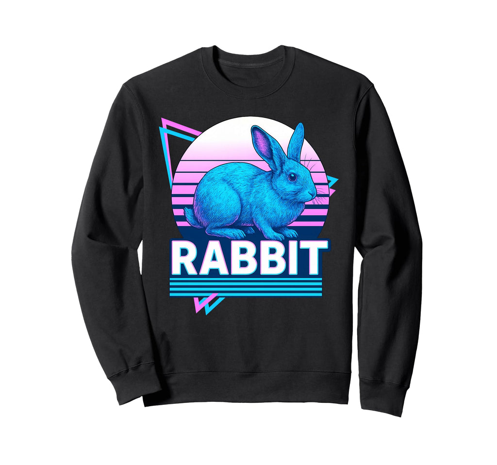Rabbit Synthwave Aesthetic Pet Sweatshirt - Custom Art Print for Adults - T-Shirt, Sweatshirt, Hoodie