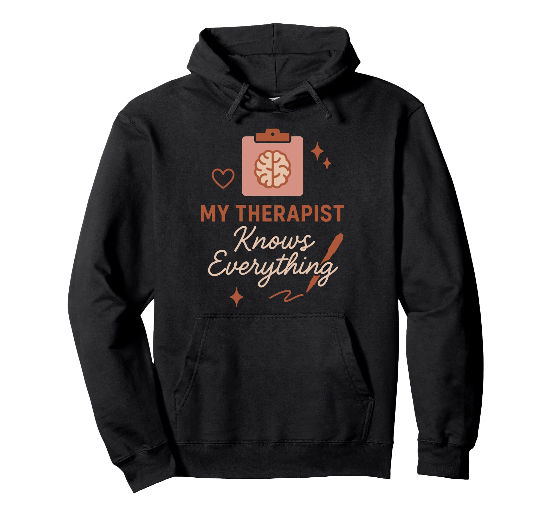 Therapy Affirmation Mental Health Hoodie - Minimalist Print Men Women - T-Shirt, Sweatshirt, Hoodie