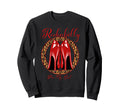 Rockabilly Pin Up Red High Heel Sweatshirt - Trendy Graphic for Adults - T-Shirt, Sweatshirt, Hoodie