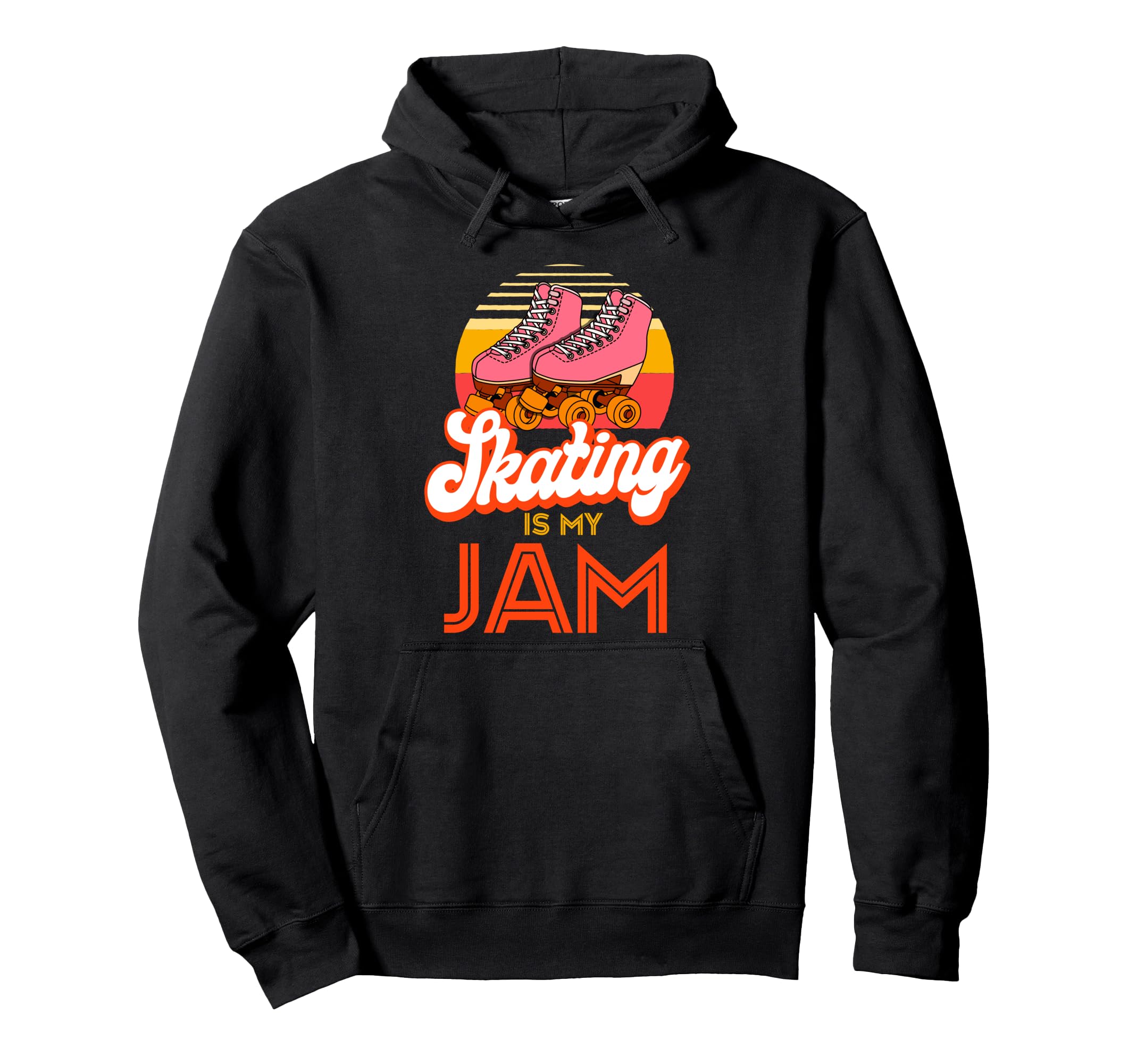 Roller Skating Skate 1970S Hoodie - Fun Novelty Design for Adults - T-Shirt, Sweatshirt, Hoodie