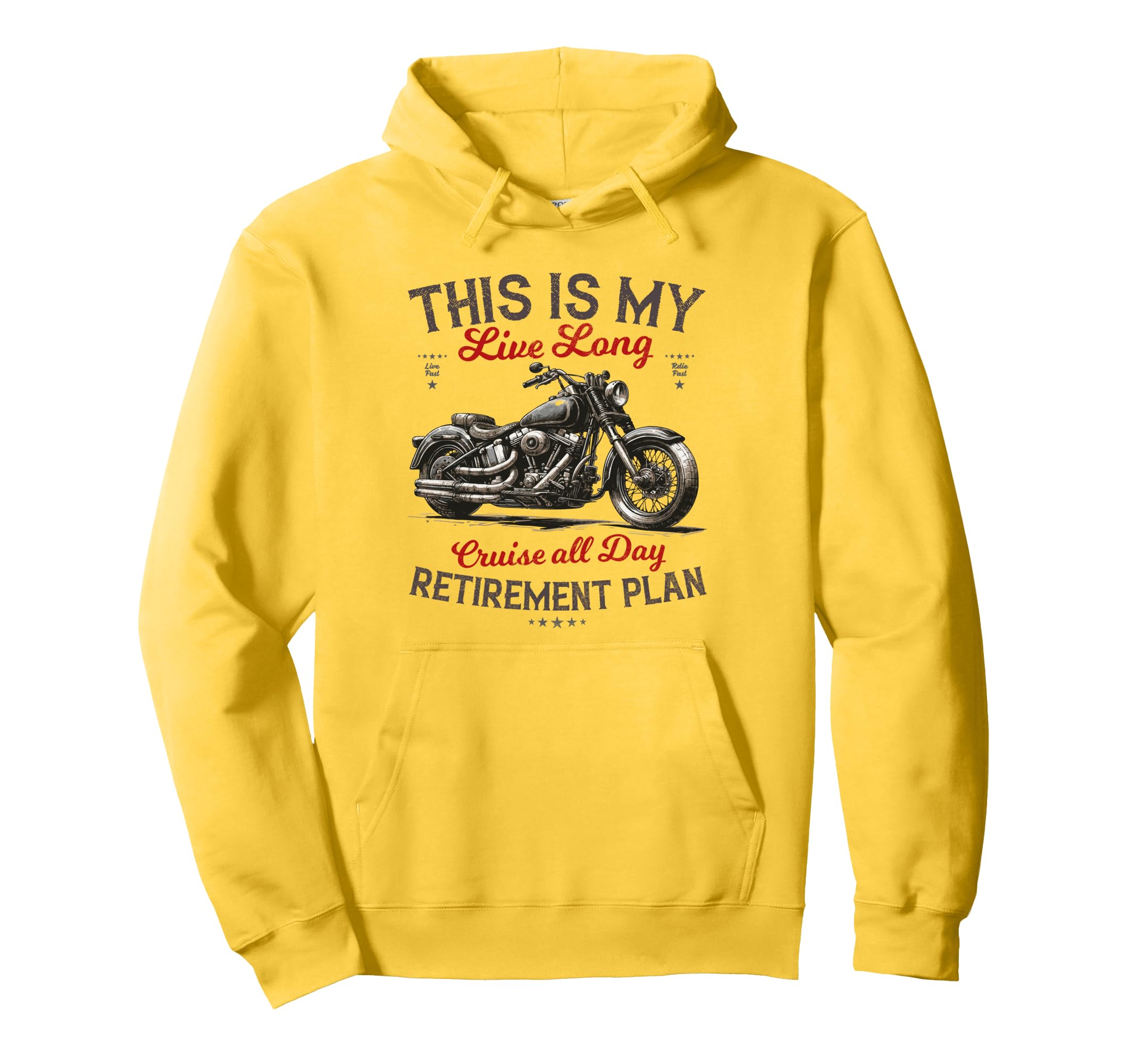 Motorbike Retirement Plan Retired Grandad Hoodie - Trendy Graphic Unisex - T-Shirt, Sweatshirt, Hoodie