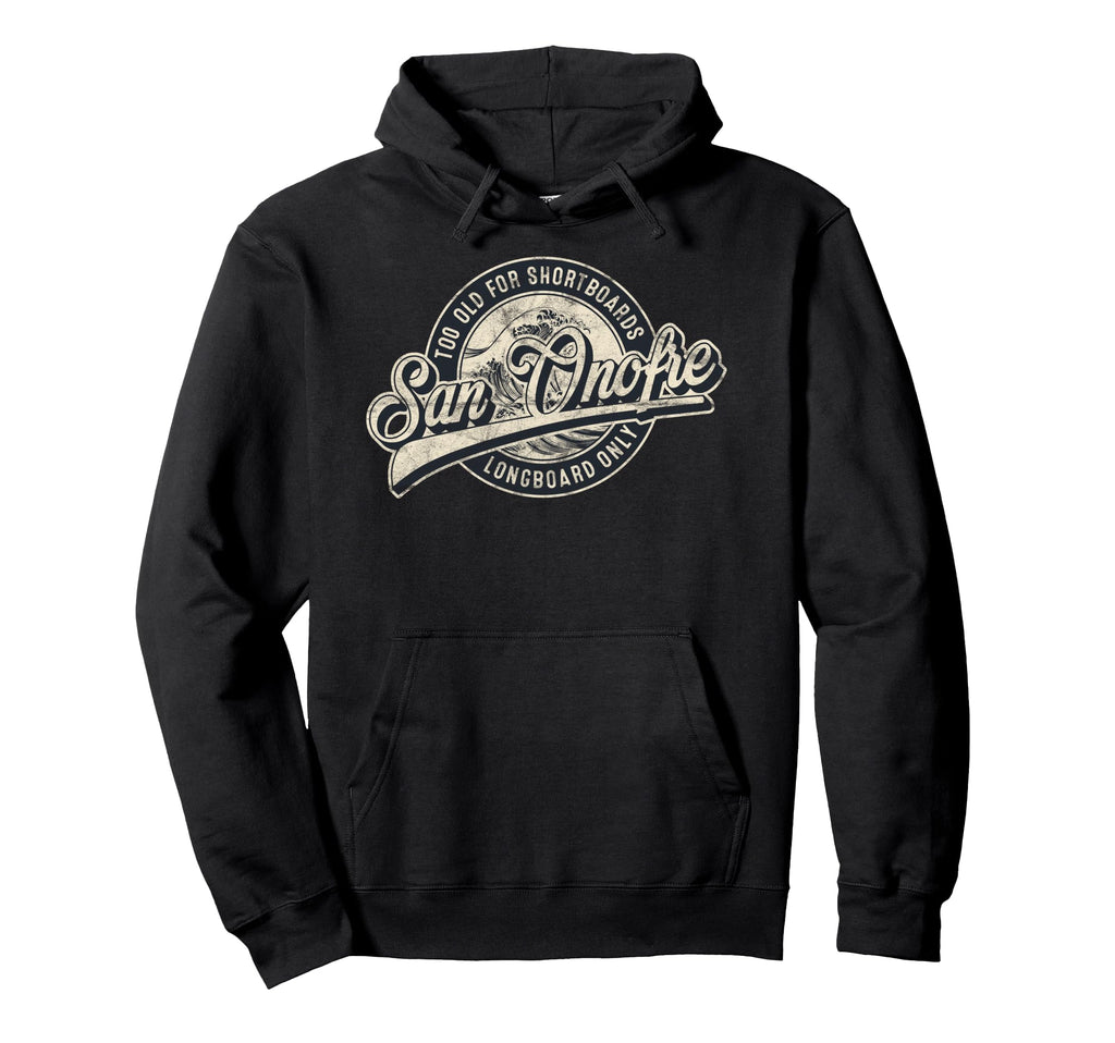 San Onofre Longboard Surf California Hoodie - Fun Novelty Design Unisex - T-Shirt, Sweatshirt, Hoodie