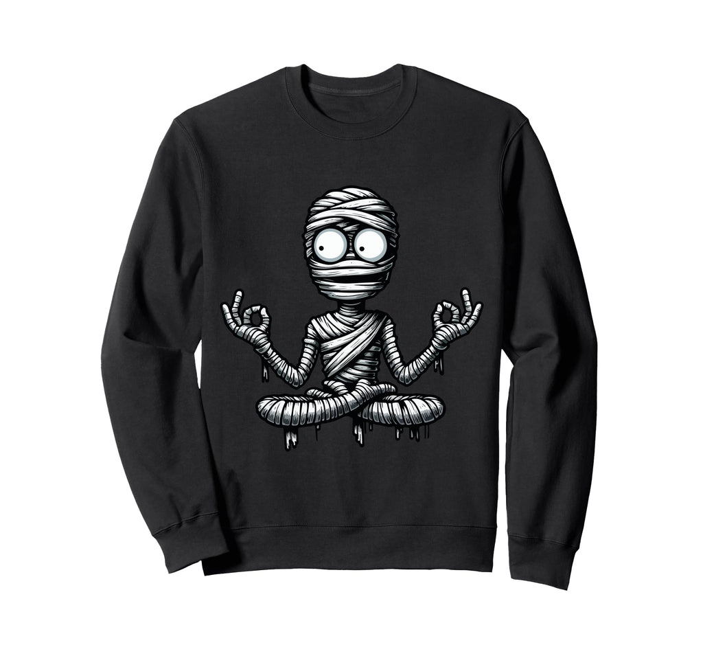 Meditation Mummy Yoga Pose Sweatshirt - Minimalist Print Men Women - T-Shirt, Sweatshirt, Hoodie