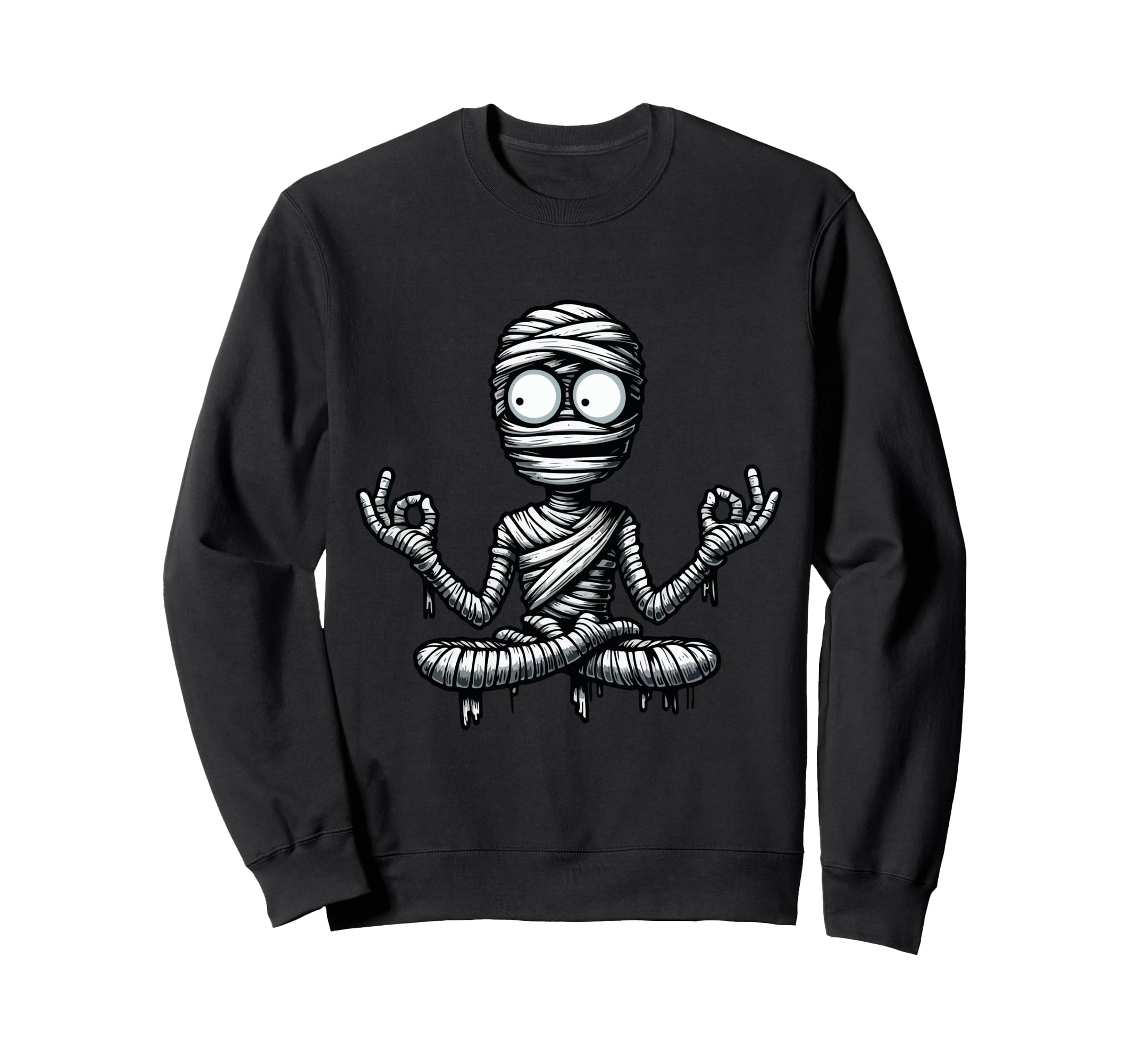 Meditation Mummy Yoga Pose Sweatshirt - Minimalist Print Men Women - T-Shirt, Sweatshirt, Hoodie