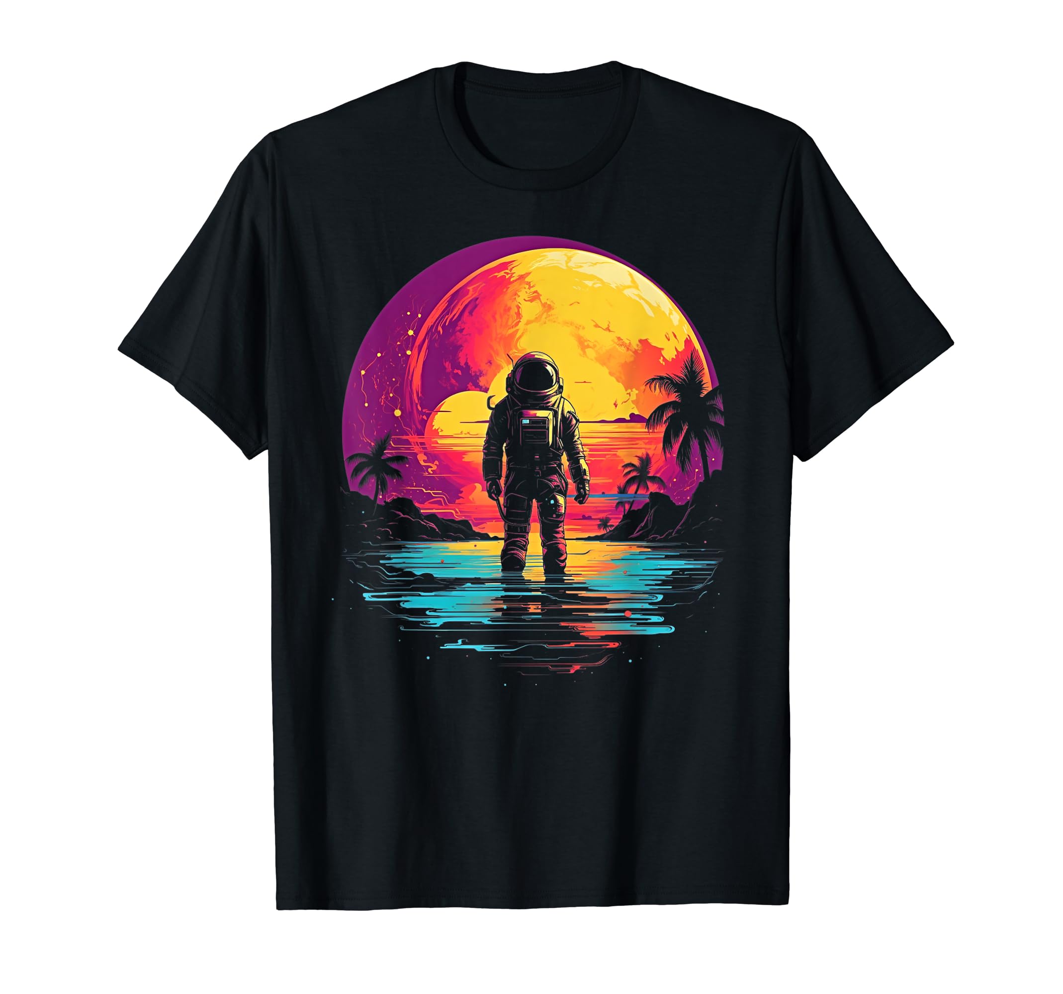 Synthwave Astronaut Cyberpunk T-Shirt - Casual Everyday Wear for Adults - T-Shirt, Sweatshirt, Hoodie