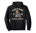 Mens Motorcycle 40Th Birthday 1985 Born Hoodie - Unique Graphic Men Women - T-Shirt, Sweatshirt, Hoodie