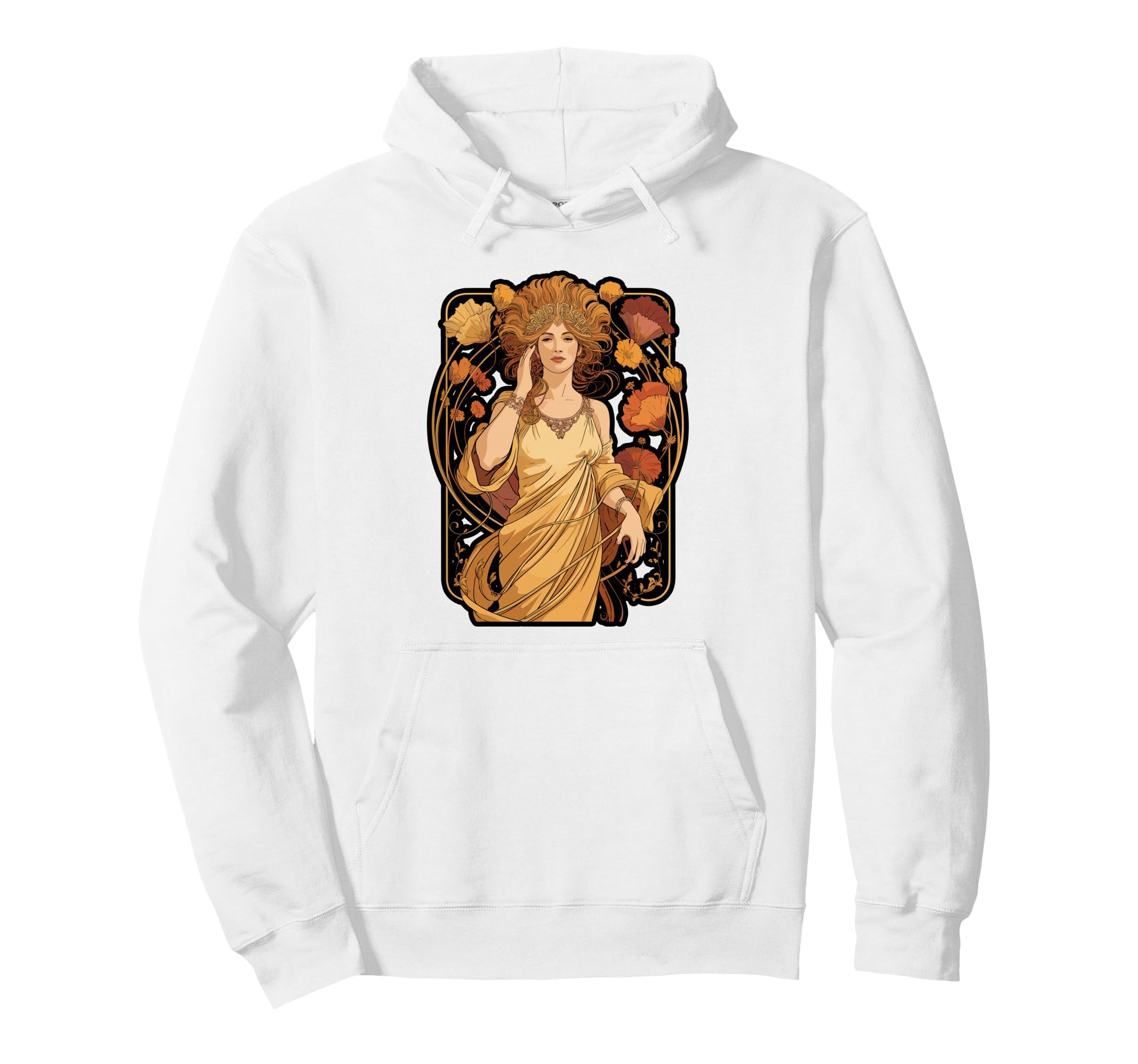 Art Nouveau Zodiac Muse Hoodie - Unique Graphic Unisex - T-Shirt, Sweatshirt, Hoodie