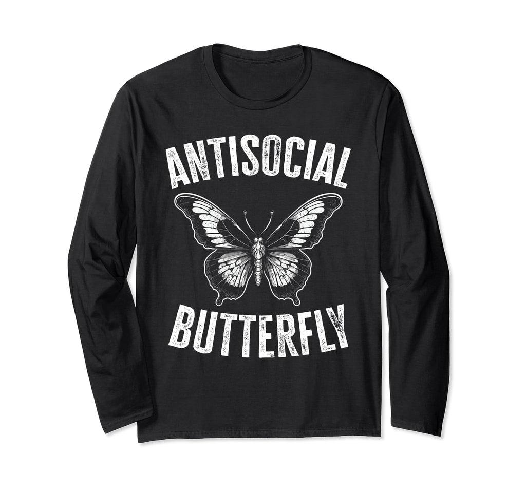 Antisocial Butterfly Introverts T-Shirt - Minimalist Print Men Women - T-Shirt, Sweatshirt, Hoodie