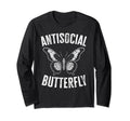 Antisocial Butterfly Introverts T-Shirt - Minimalist Print Men Women - T-Shirt, Sweatshirt, Hoodie