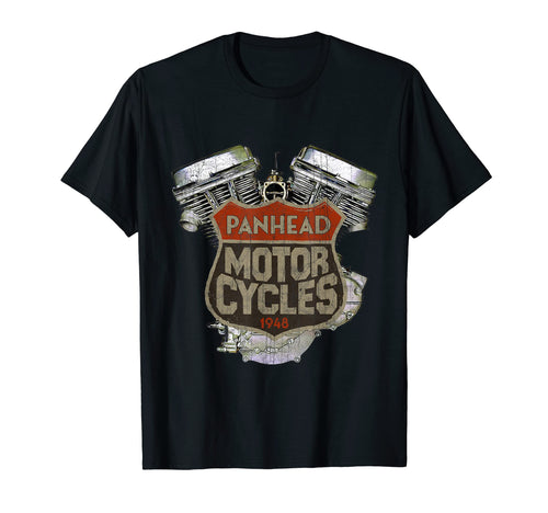 1948 Panhead Motorcycle Distressed T-Shirt - Unique Graphic Men Women - T-Shirt, Sweatshirt, Hoodie