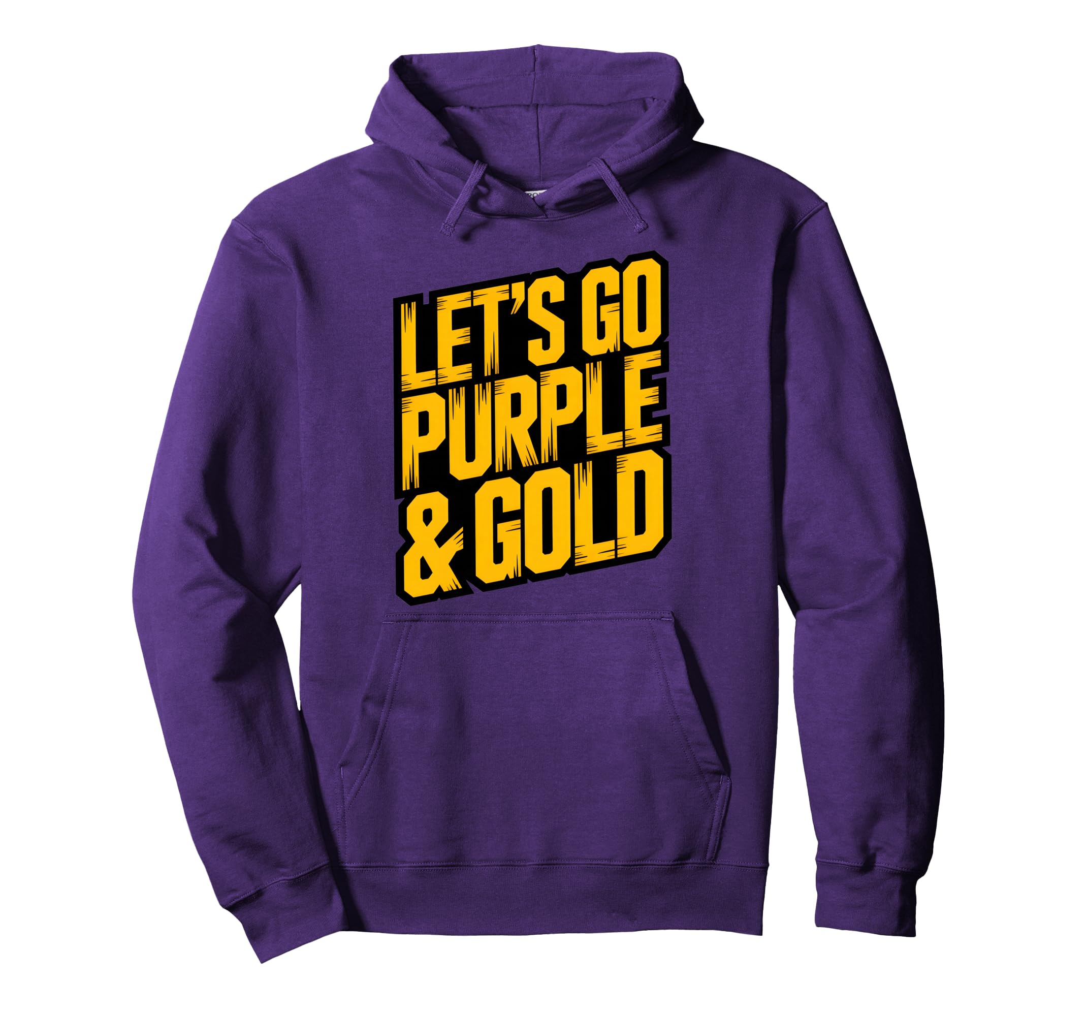 Lets Go Purple Gold Spirit Week Game Hoodie - Trendy Graphic for Adults - T-Shirt, Sweatshirt, Hoodie