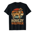 Howldy Wolfpack Howdy Howl Wolf Western T-Shirt - Graphic Print Men Women - T-Shirt, Sweatshirt, Hoodie
