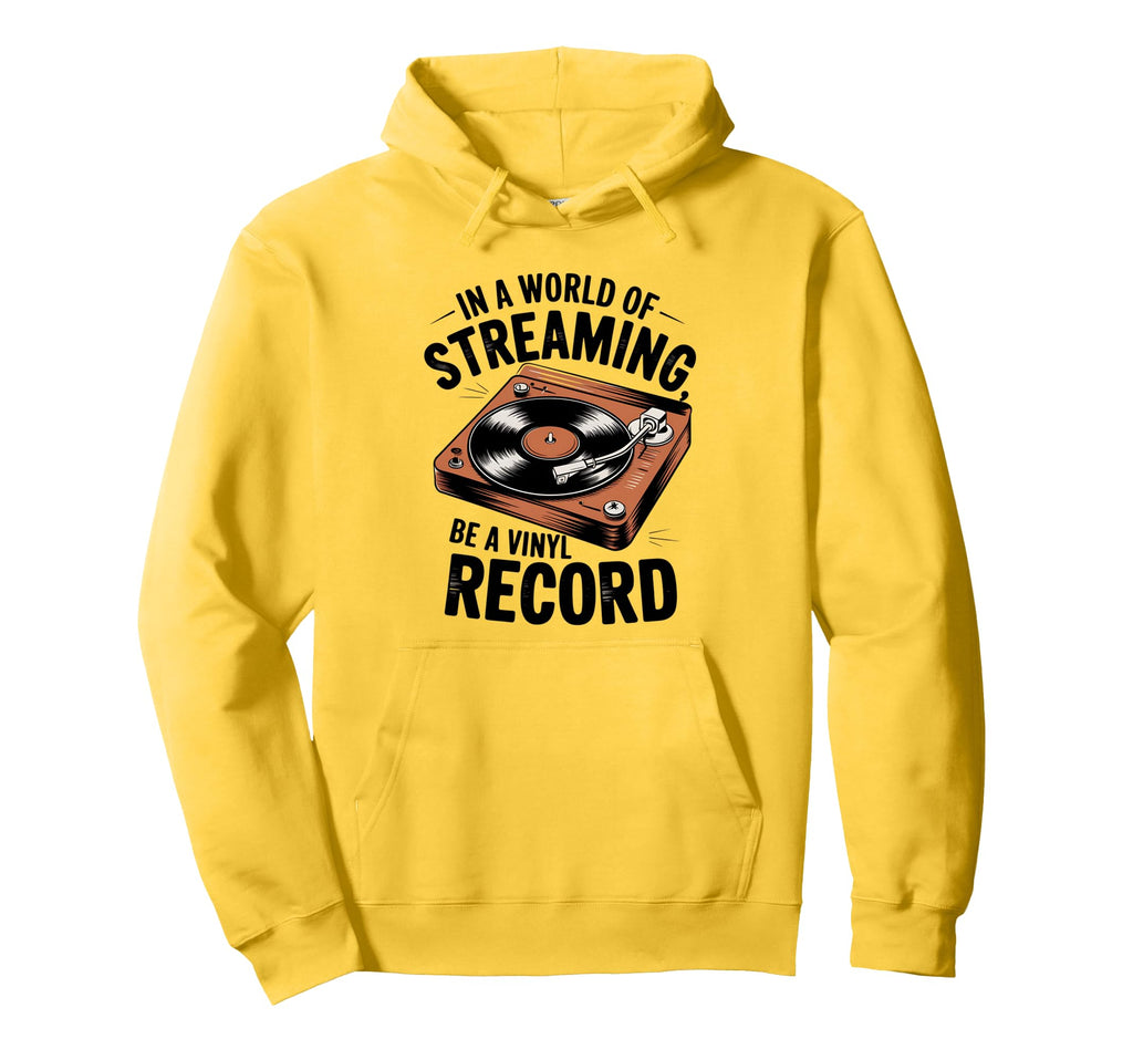 Vinyl Record Player Lover Funny Music Hoodie - Streetwear Style Men Women - T-Shirt, Sweatshirt, Hoodie
