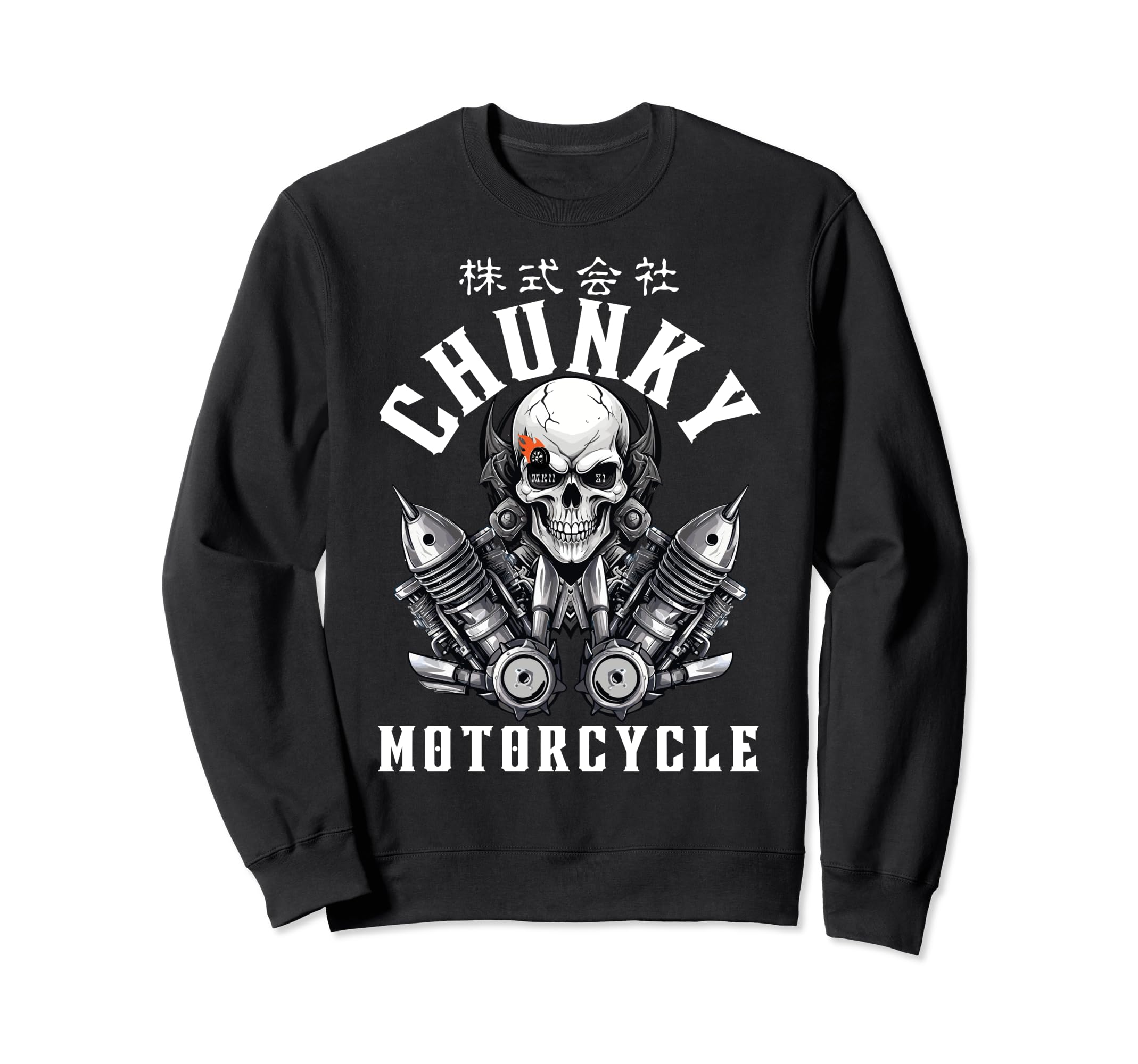 Chunky Company Motorcycle Gothic Sweatshirt - Unique Graphic Men Women - T-Shirt, Sweatshirt, Hoodie