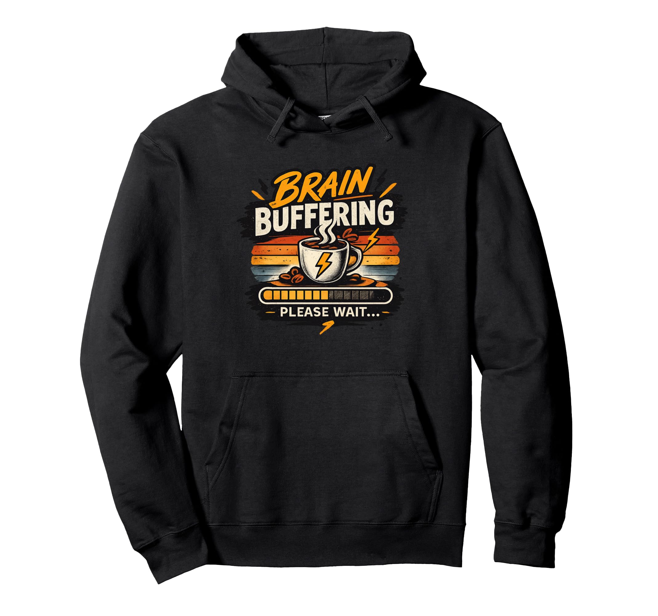 Brain Buffering Please Wait Overthinking Hoodie - Streetwear Style Unisex - T-Shirt, Sweatshirt, Hoodie