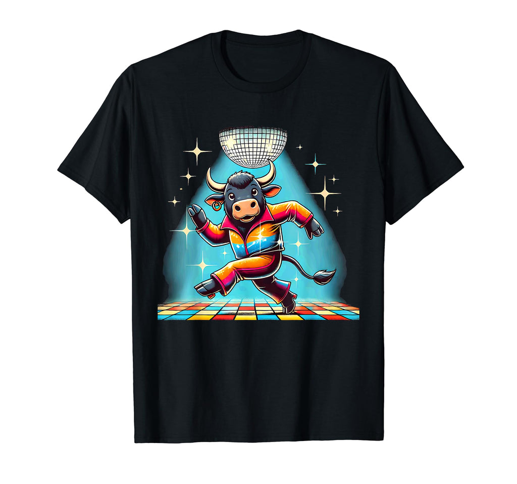 Aesthetic Ox Bull Disco T-Shirt - Casual Everyday Wear Men Women - T-Shirt, Sweatshirt, Hoodie