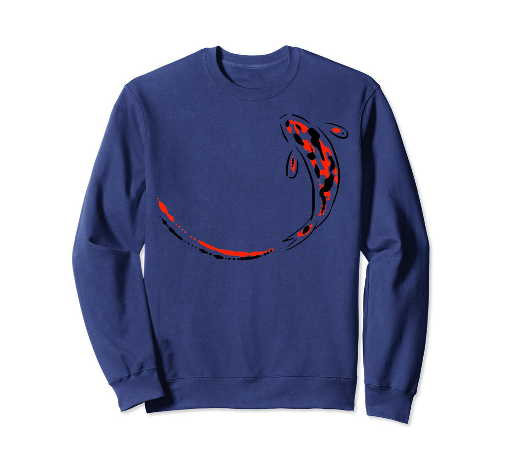 Koi Carp Zen Minimal Art Painting Sweatshirt - Novelty Apparel Men Women - T-Shirt, Sweatshirt, Hoodie