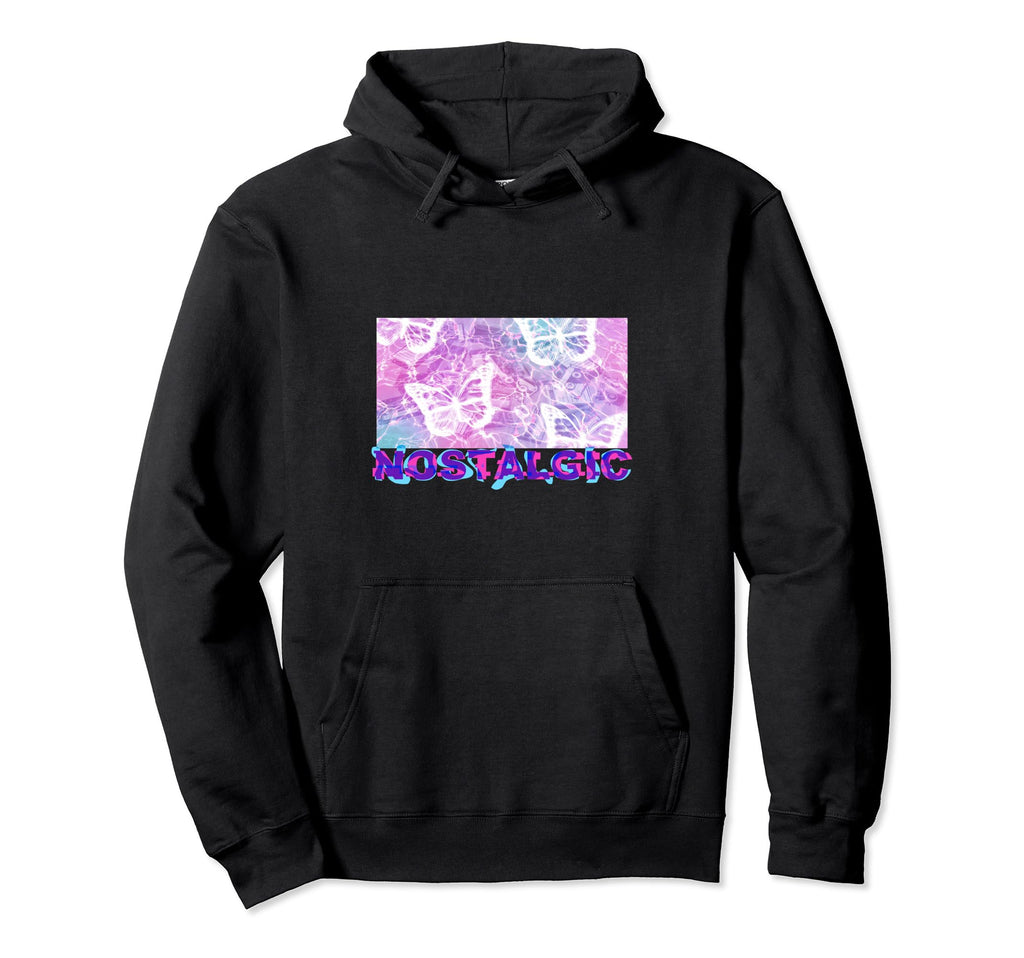 Nostalgic Aesthetic Butterflies And Hoodie - Minimalist Print for Adults - T-Shirt, Sweatshirt, Hoodie