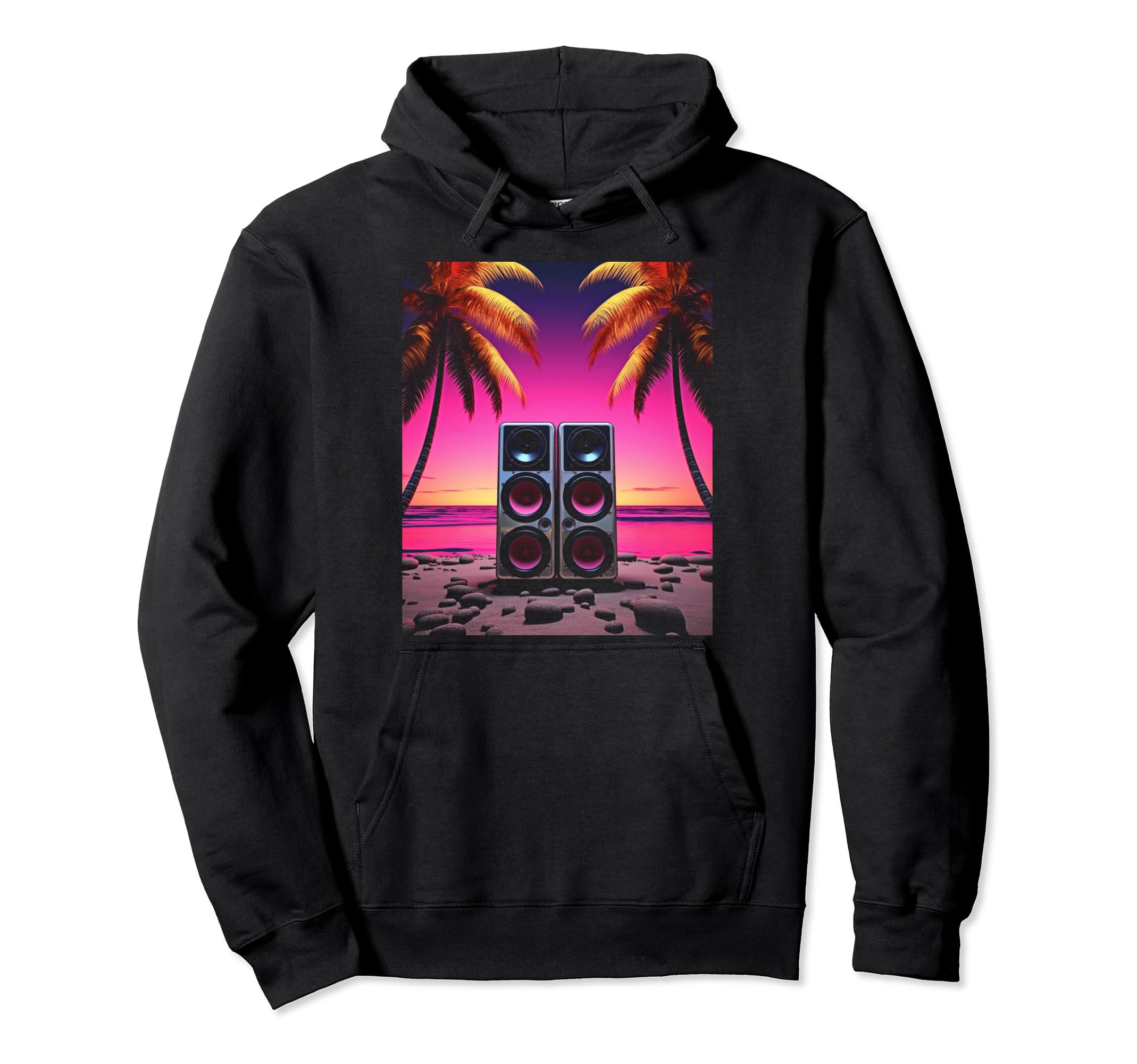 Vaporwave Stereo Speakers 80S Synthwave 5 Hoodie - Aesthetic Graphic Unisex - T-Shirt, Sweatshirt, Hoodie
