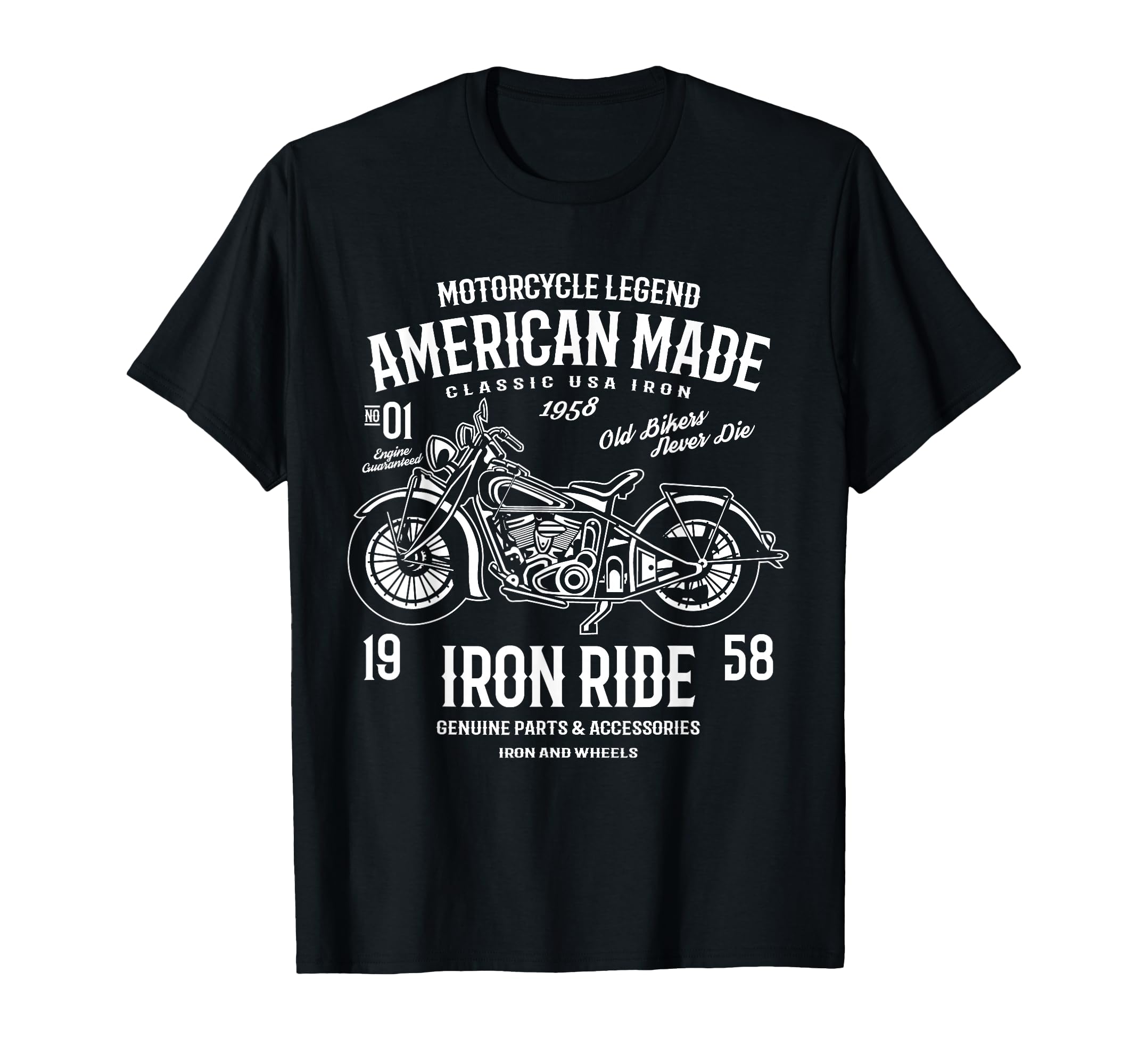 American Motorcycle T-Shirt - Minimalist Print Men Women - T-Shirt, Sweatshirt, Hoodie