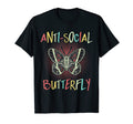 Anti Social Butterfly Shy Distressed T-Shirt - Streetwear Style for Adults - T-Shirt, Sweatshirt, Hoodie
