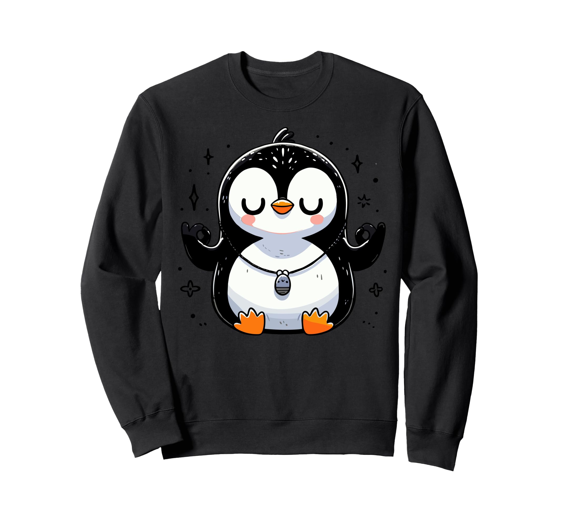 Meditation Penguin Yoga Pose Sweatshirt - Casual Everyday Wear for Adults - T-Shirt, Sweatshirt, Hoodie