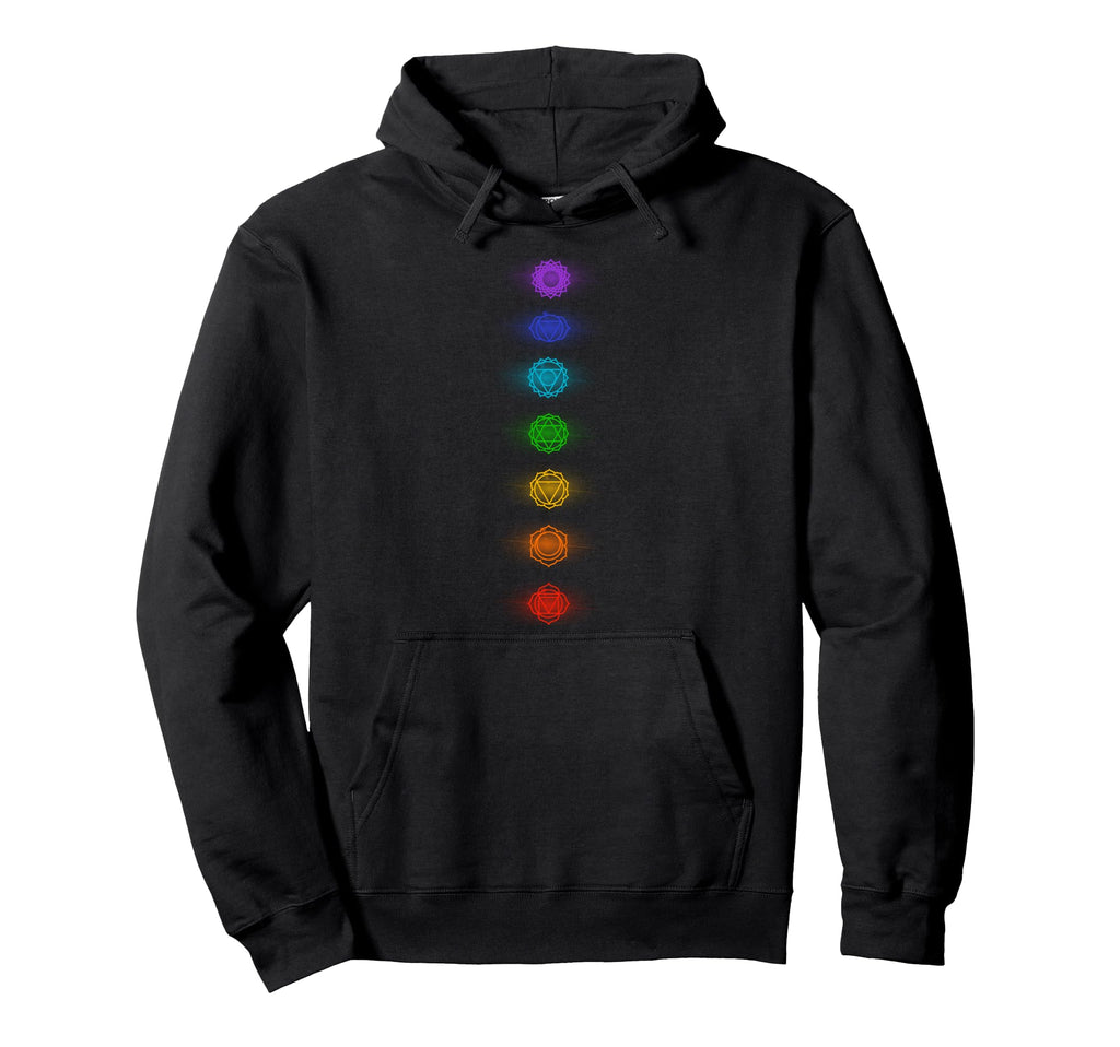 Chakras Yoga Meditation Zen Om Hoodie - Fun Novelty Design Men Women - T-Shirt, Sweatshirt, Hoodie