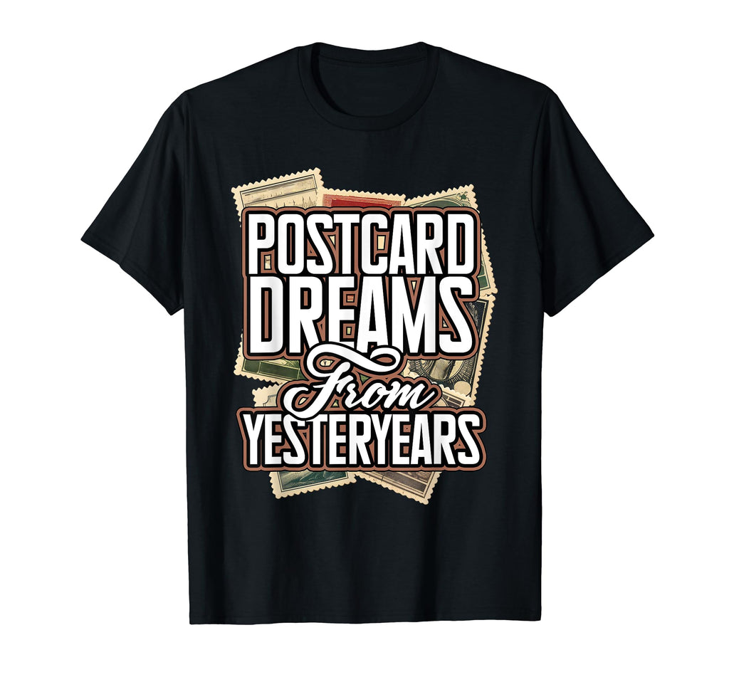 Postcard Collector Antique Postcards T-Shirt - Aesthetic Graphic Unisex - T-Shirt, Sweatshirt, Hoodie