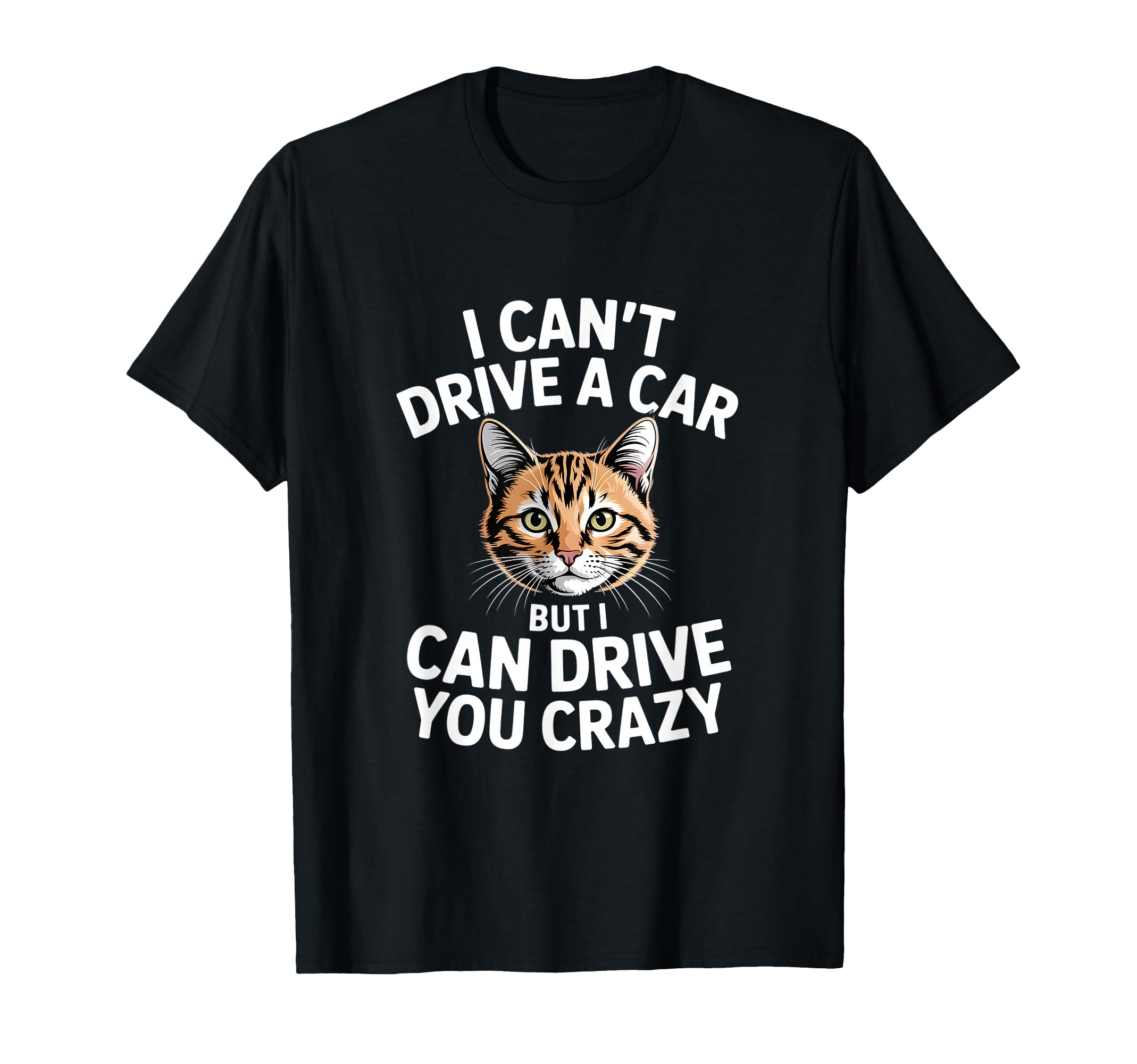 Funny Cat I Cant Drive Car But I Can T-Shirt - Casual Everyday Wear Unisex - T-Shirt, Sweatshirt, Hoodie