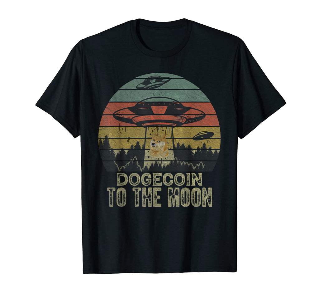 Dogecoin To Moon Sunset T-Shirt - Casual Everyday Wear Unisex - T-Shirt, Sweatshirt, Hoodie