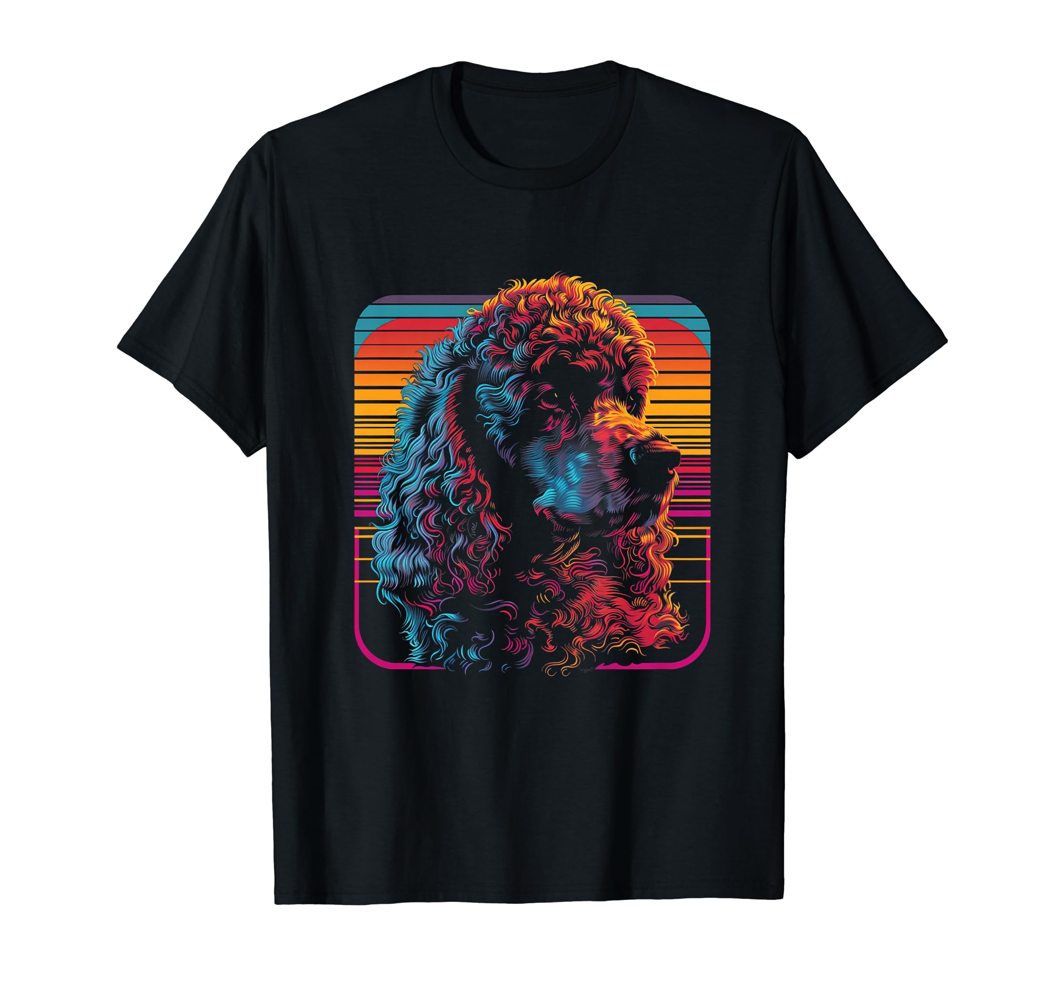 Poodle Dog Vaporwave Retrowave T-Shirt - Casual Everyday Wear Unisex - T-Shirt, Sweatshirt, Hoodie