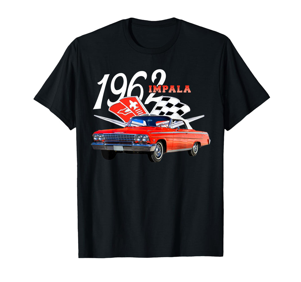 1962 62 Impala Old School Muscle Car T-Shirt - Custom Art Print for Adults - T-Shirt, Sweatshirt, Hoodie