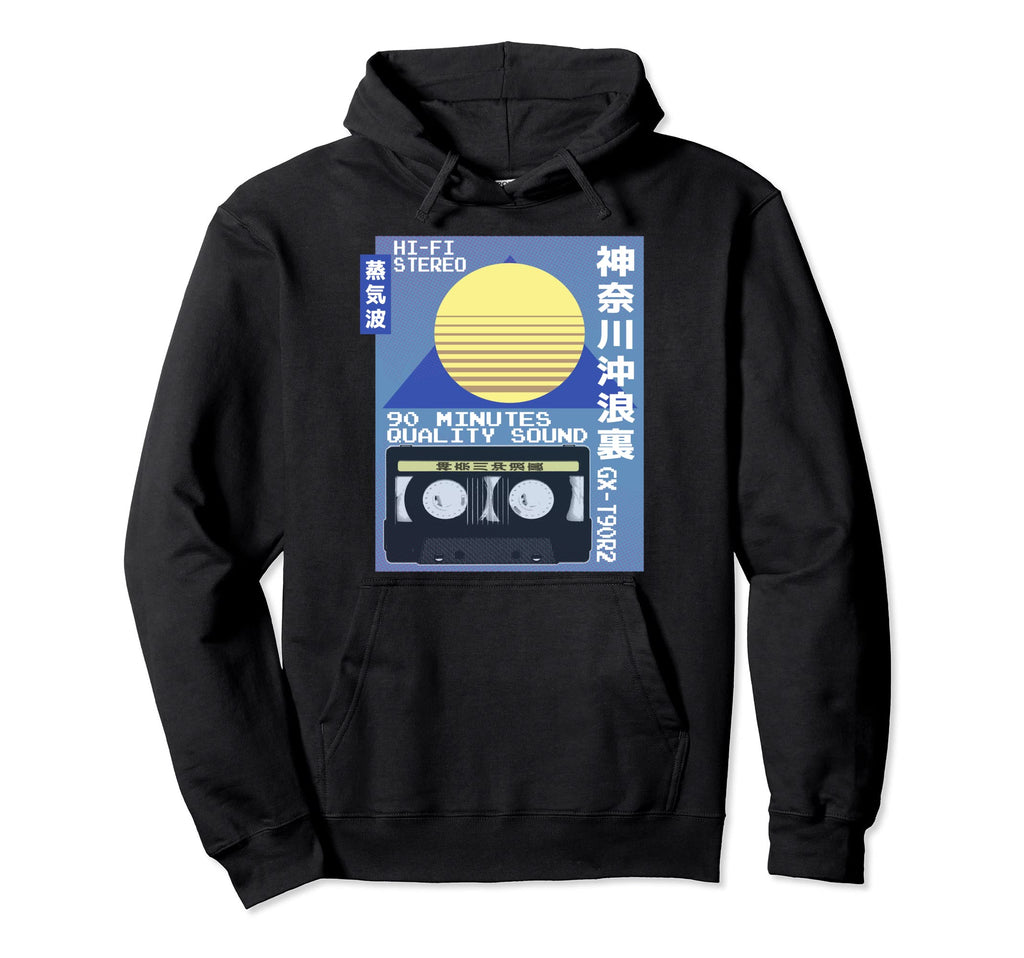 Cassette Ad Japanese 80S Vaporwave Aesthetic Hoodie - Trendy Graphic Unisex - T-Shirt, Sweatshirt, Hoodie