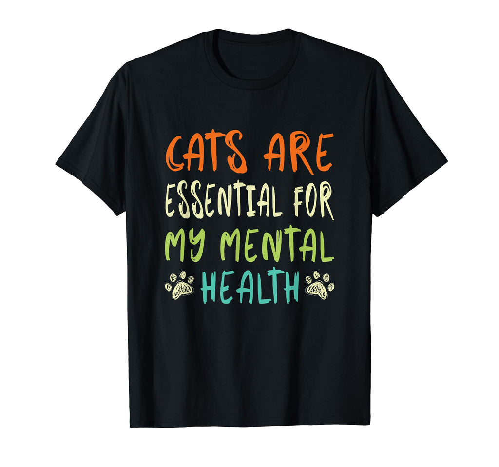 Cats Are My Mental Health T-Shirt - Minimalist Print Men Women - T-Shirt, Sweatshirt, Hoodie