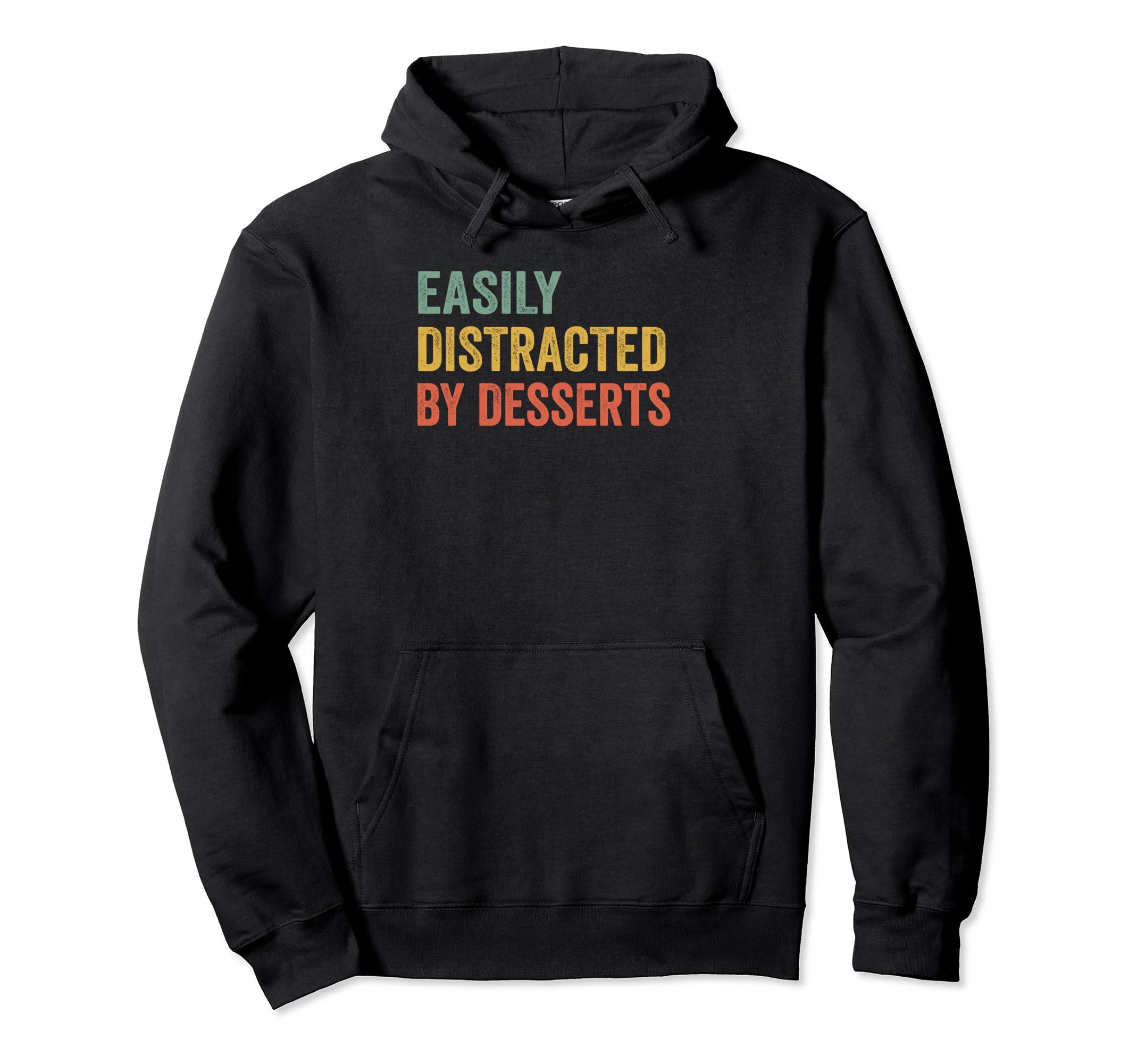 Easily Distracted Desserts Pilot Distressed Hoodie - Graphic Print Unisex - T-Shirt, Sweatshirt, Hoodie