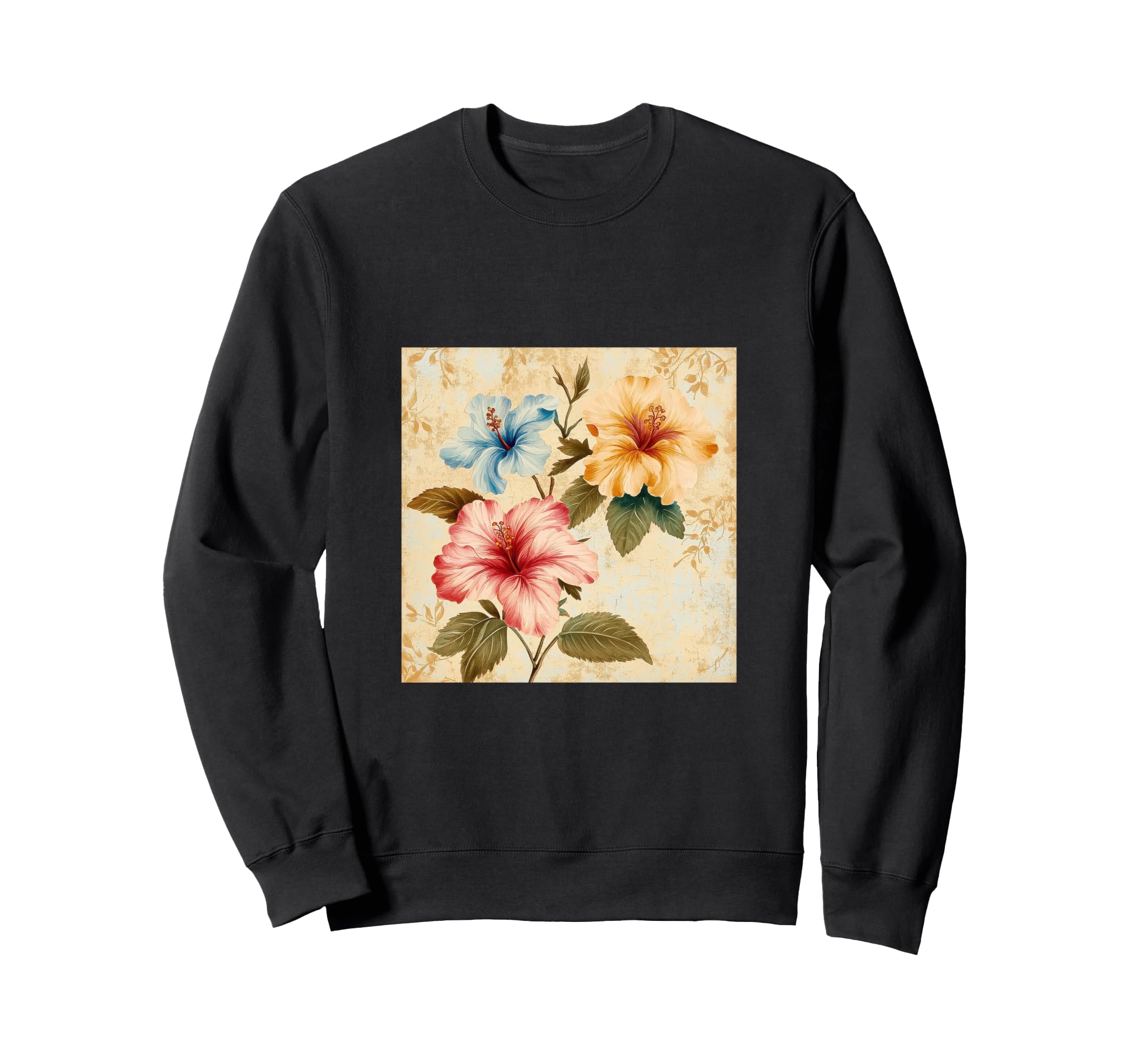 Chinoiserie Hibiscus Sweatshirt - Fun Novelty Design Men Women - T-Shirt, Sweatshirt, Hoodie