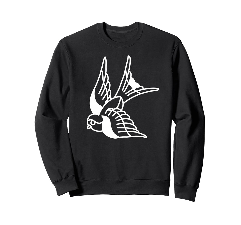 American Traditional Swallow Bird Sweatshirt - Unique Graphic for Adults - T-Shirt, Sweatshirt, Hoodie