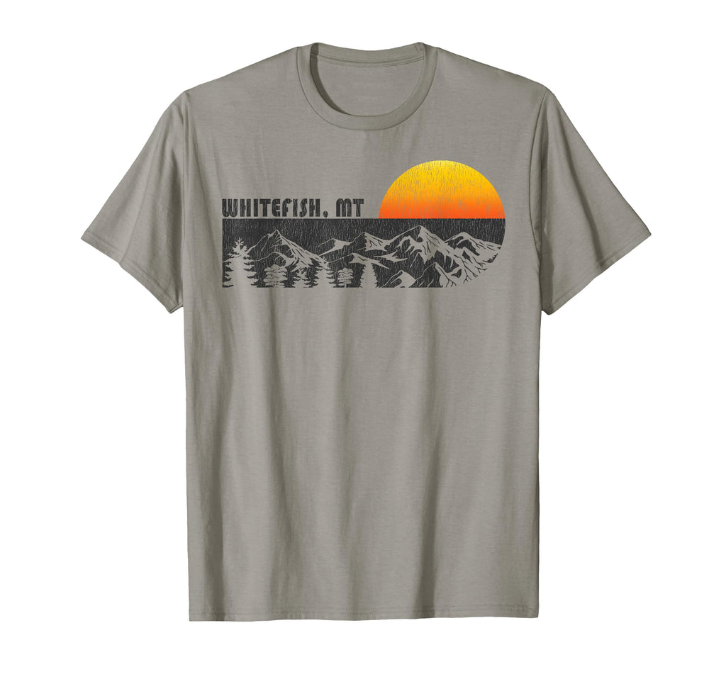 Whitefish Montana Mountain Sunset T-Shirt - Casual Everyday Wear Unisex - T-Shirt, Sweatshirt, Hoodie