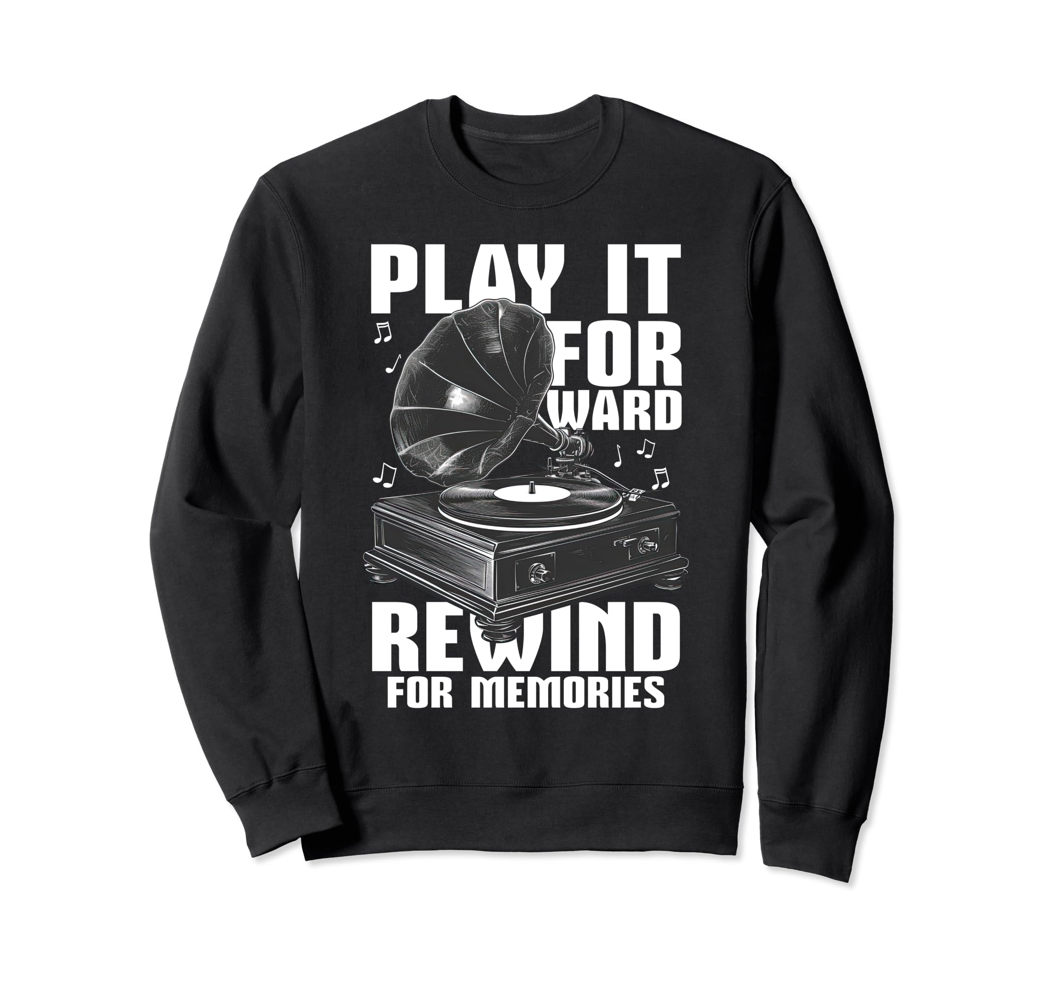 Gramophone Player Turntable 80S 90S Music Sweatshirt - Graphic Print Unisex - T-Shirt, Sweatshirt, Hoodie