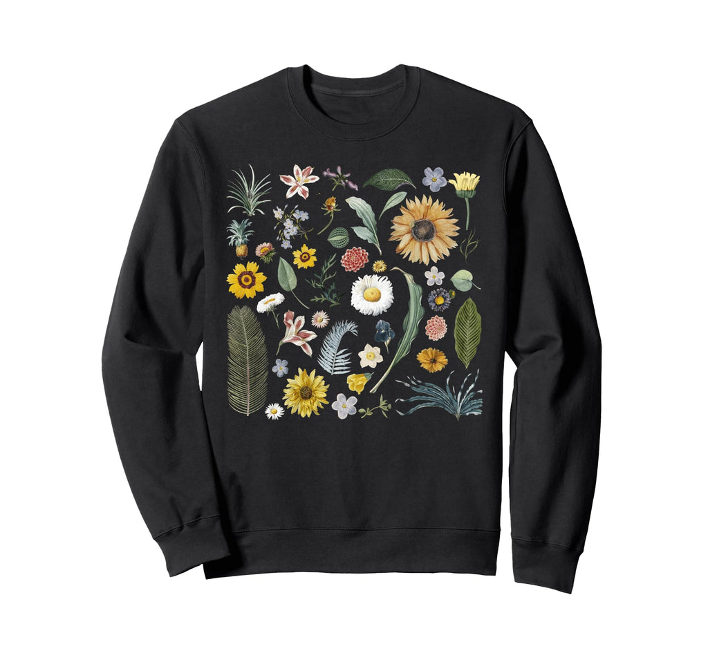 Colorful Floral Pattern Flower Sweatshirt - Aesthetic Graphic for Adults - T-Shirt, Sweatshirt, Hoodie