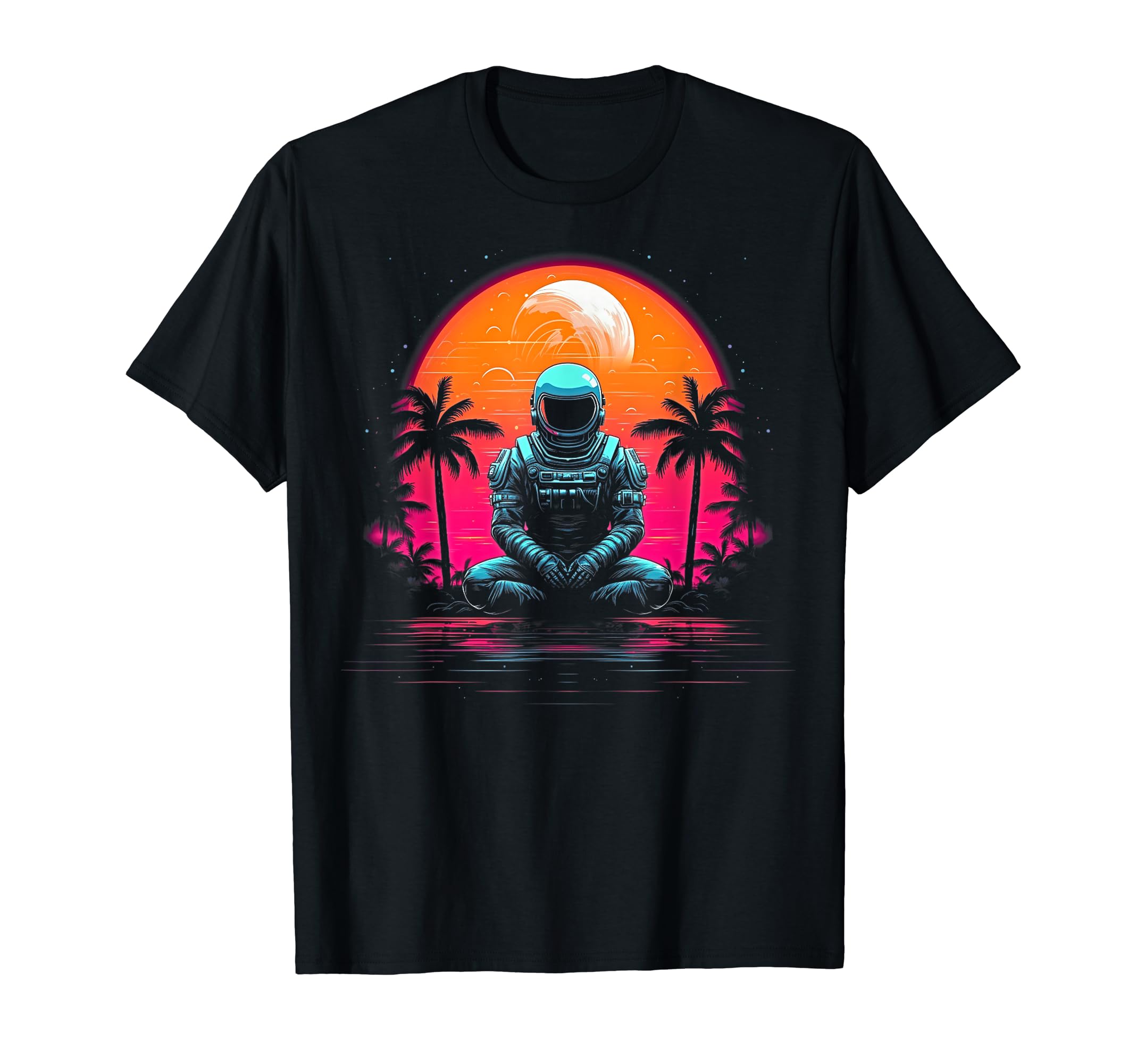 Synthwave Astronaut Cyberpunk 80S T-Shirt - Aesthetic Graphic for Adults - T-Shirt, Sweatshirt, Hoodie