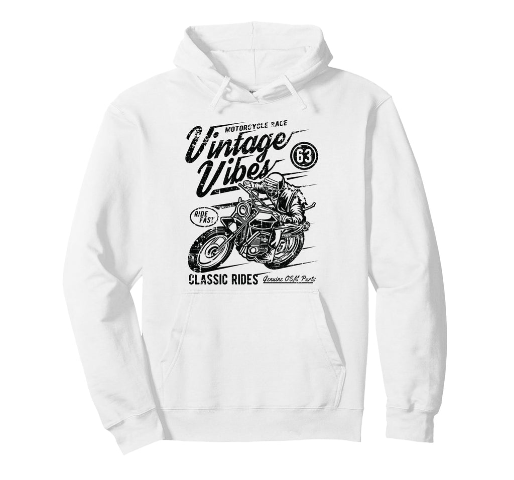 Vibes Rides Motorcycle Race Hoodie - Custom Art Print for Adults - T-Shirt, Sweatshirt, Hoodie