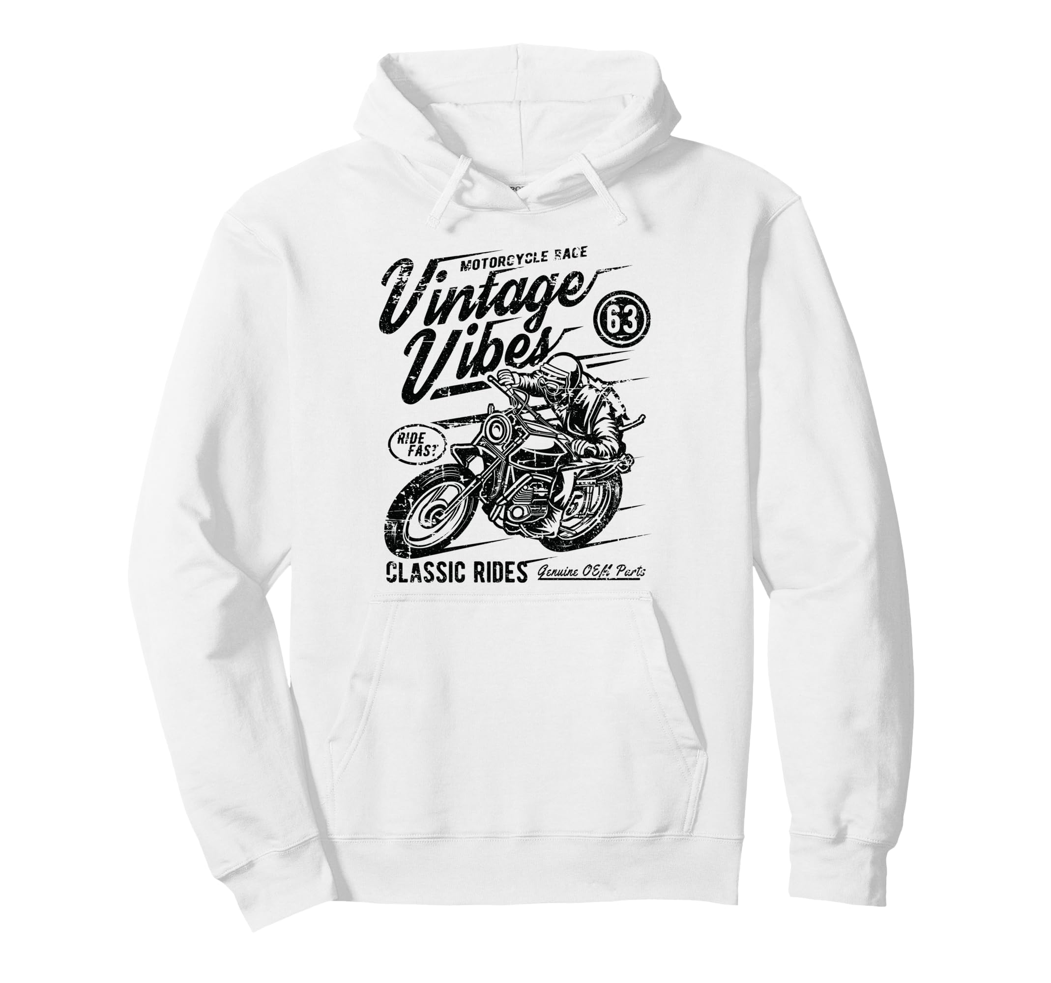 Vibes Rides Motorcycle Race Hoodie - Custom Art Print for Adults - T-Shirt, Sweatshirt, Hoodie
