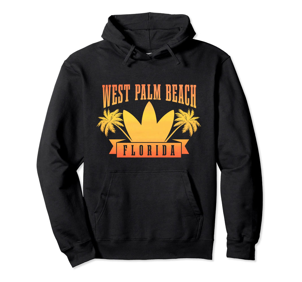 West Palm Beach Florida Fl Surf Sunset Hoodie - Custom Art Print Men Women - T-Shirt, Sweatshirt, Hoodie