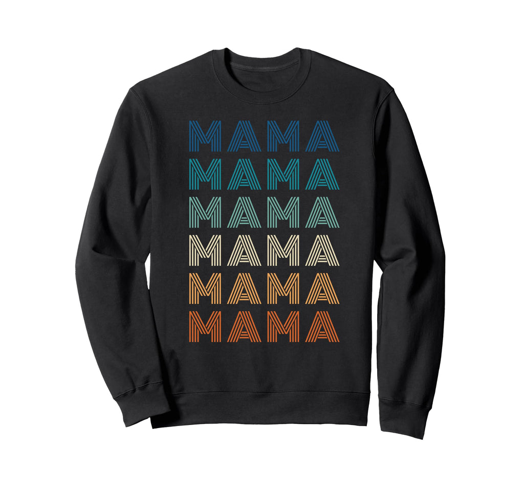 Gradient Striped Mama Typography Sweatshirt - Trendy Graphic Unisex - T-Shirt, Sweatshirt, Hoodie