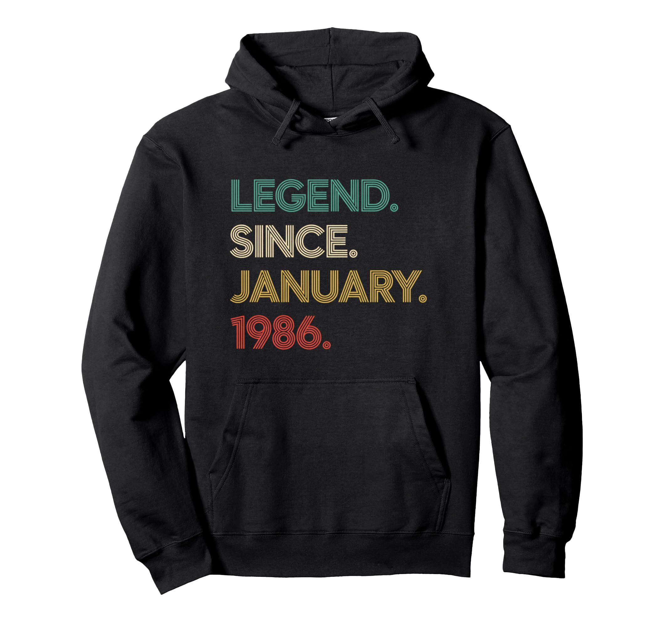 Legend Since January 1986 Birthday 1986 Hoodie - Unique Graphic for Adults - T-Shirt, Sweatshirt, Hoodie
