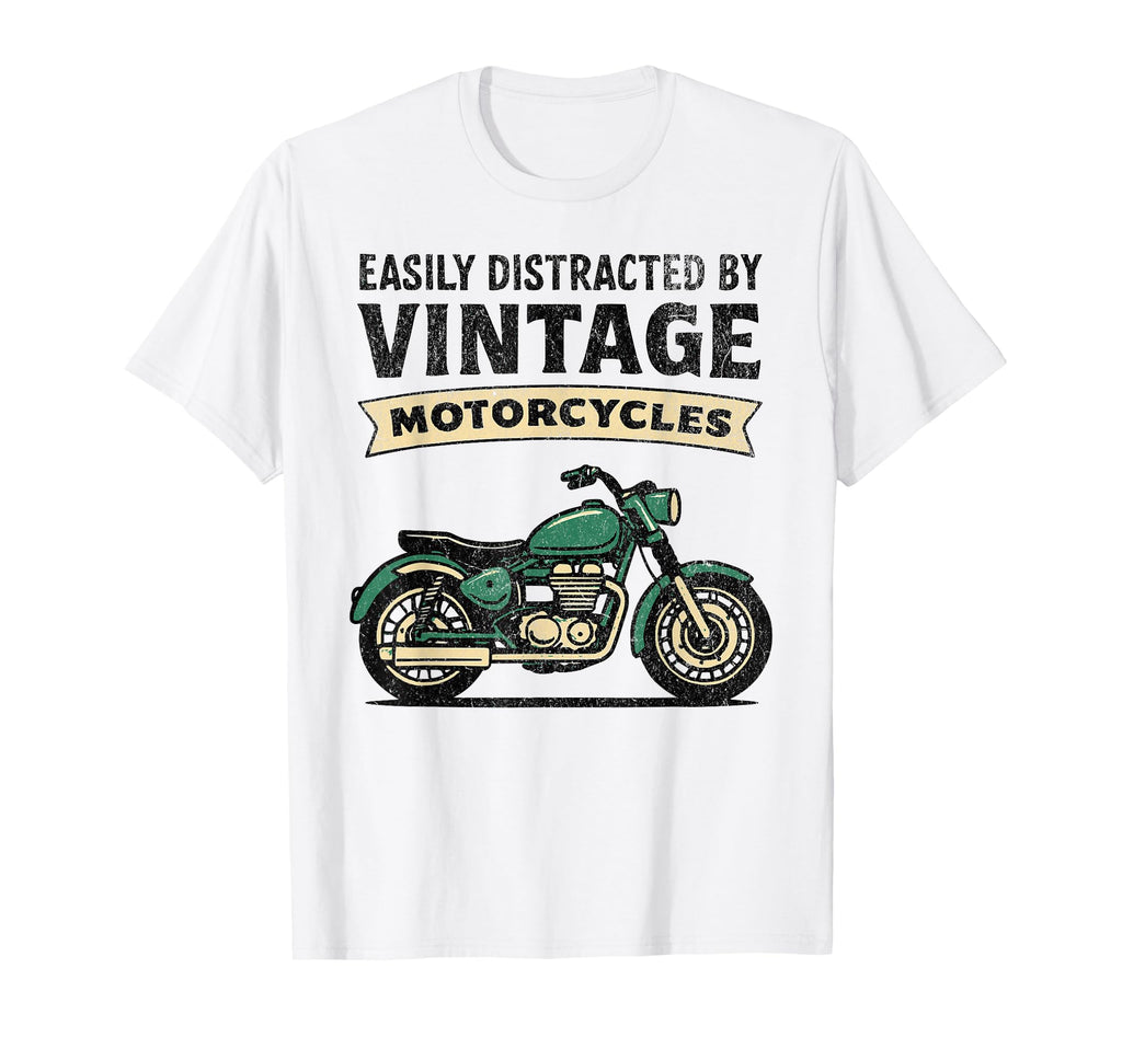 Easily Distracted Motorcycles Green T-Shirt - Streetwear Style for Adults - T-Shirt, Sweatshirt, Hoodie
