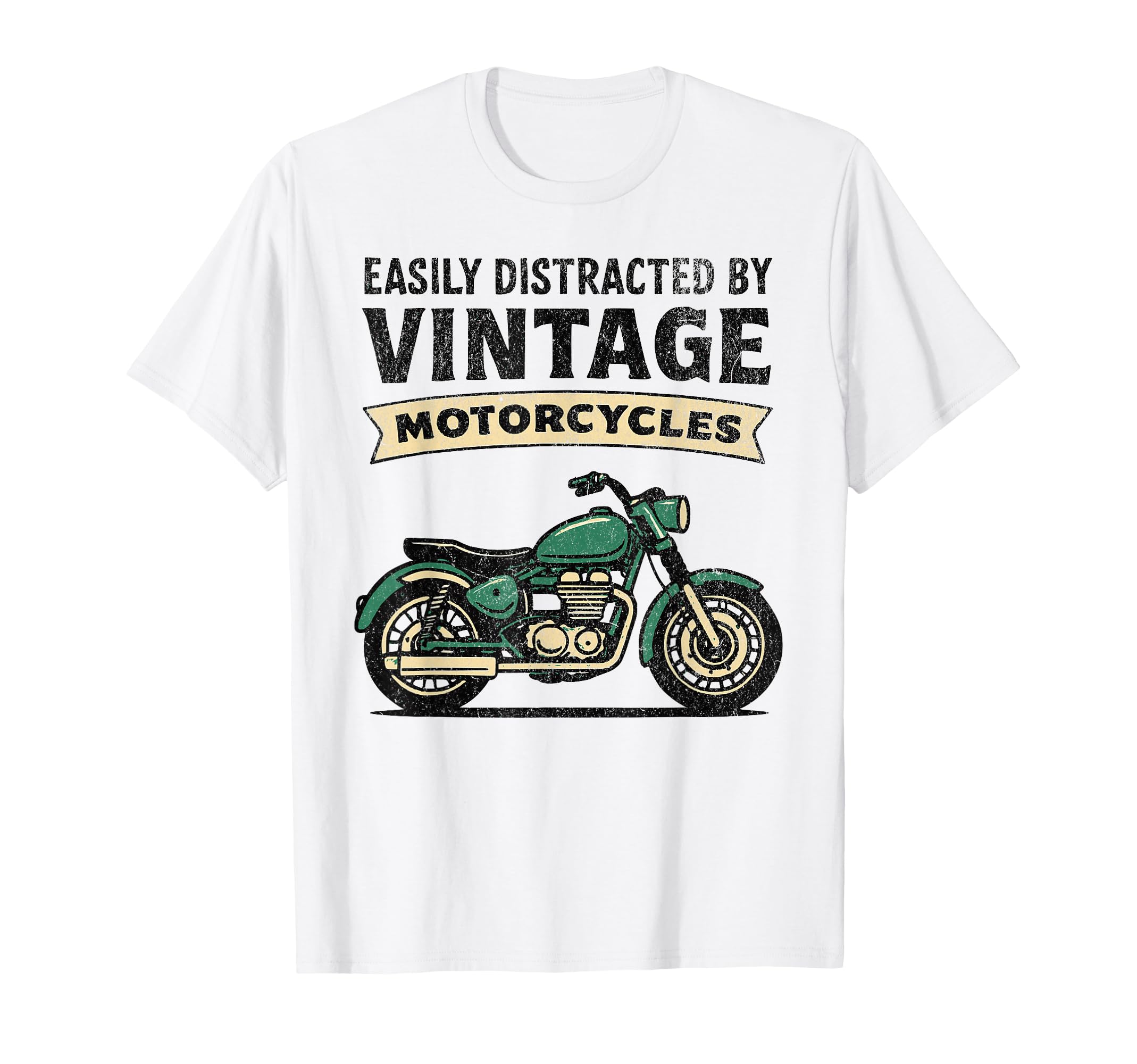Easily Distracted Motorcycles Green T-Shirt - Streetwear Style for Adults - T-Shirt, Sweatshirt, Hoodie