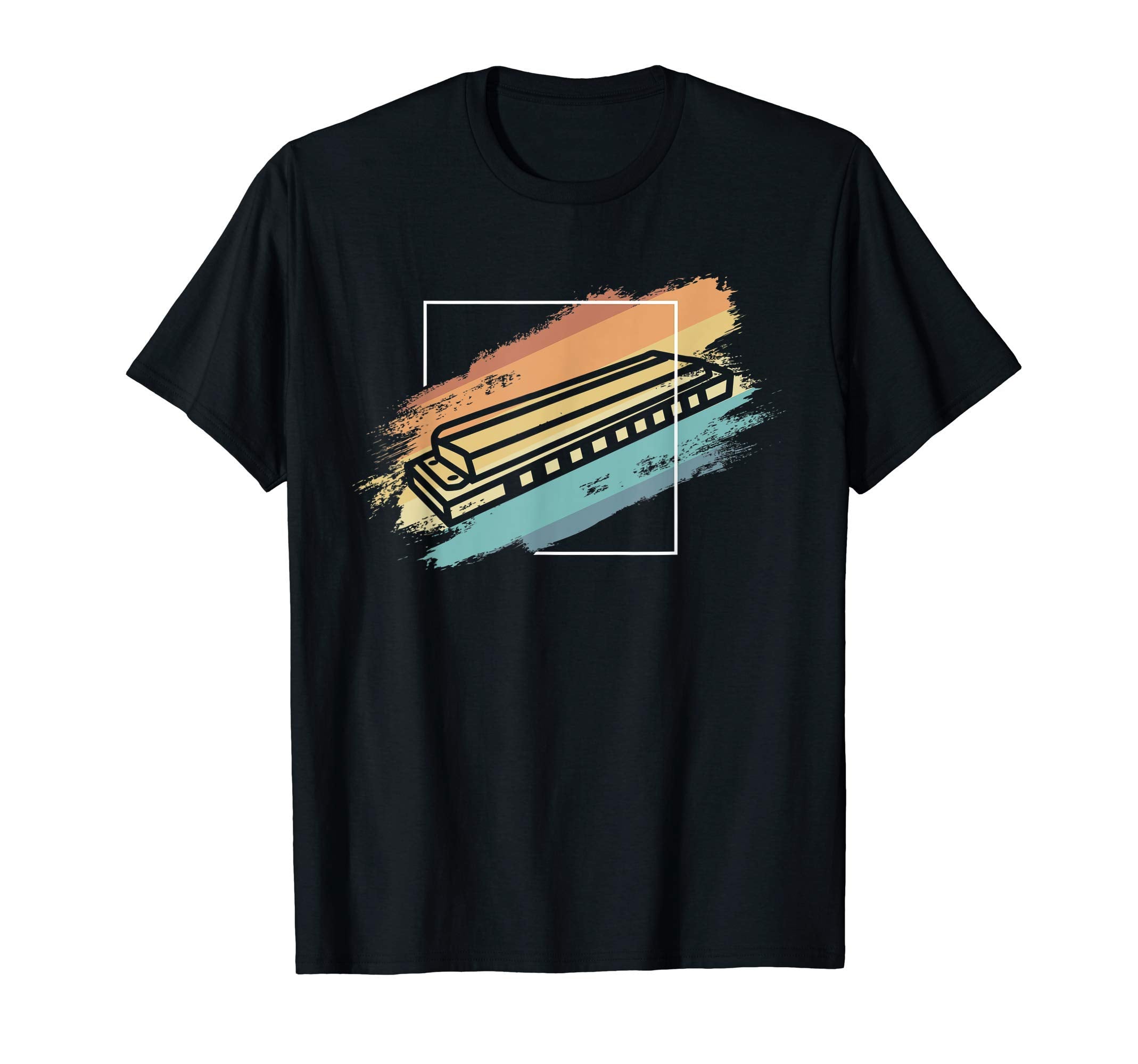 Harmonica Sunset 80S French Harp T-Shirt - Minimalist Print Men Women - T-Shirt, Sweatshirt, Hoodie